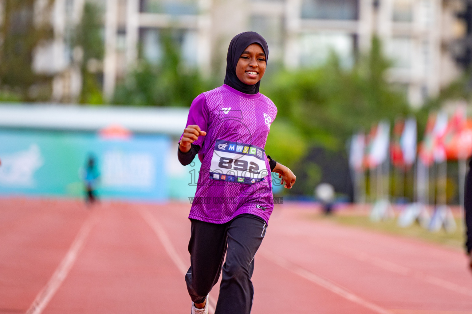 Day 1 of MWSC Interschool Athletics Championships 2024 held in Hulhumale Running Track, Hulhumale, Maldives on Saturday, 9th November 2024. 
Photos by: Hassan Simah / Images.mv