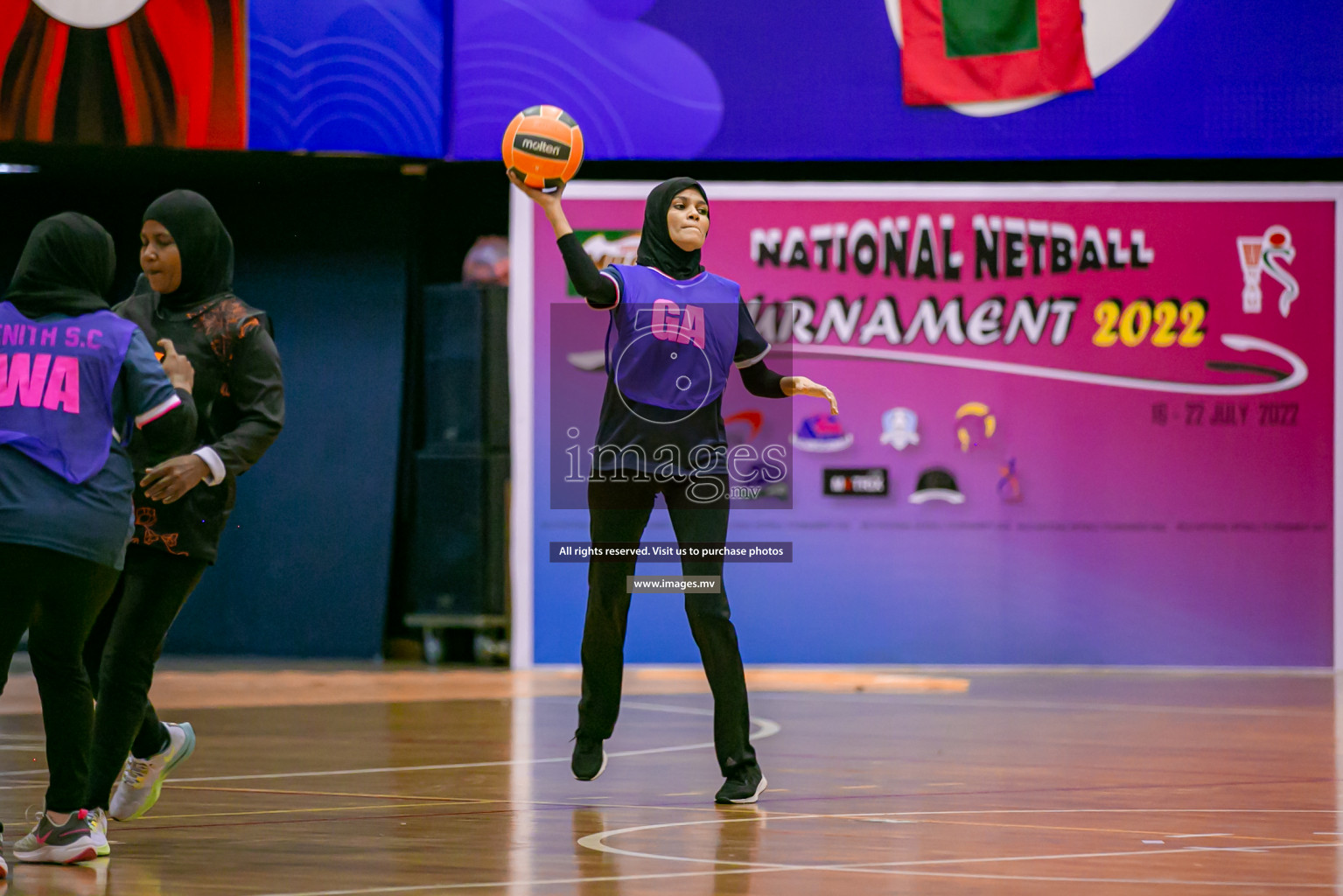 Xenith Sports Club vs Club Matrix in the Milo National Netball Tournament 2022 on 18 July 2022, held in Social Center, Male', Maldives. Photographer: Ahmed Dhaadh / Images.mv