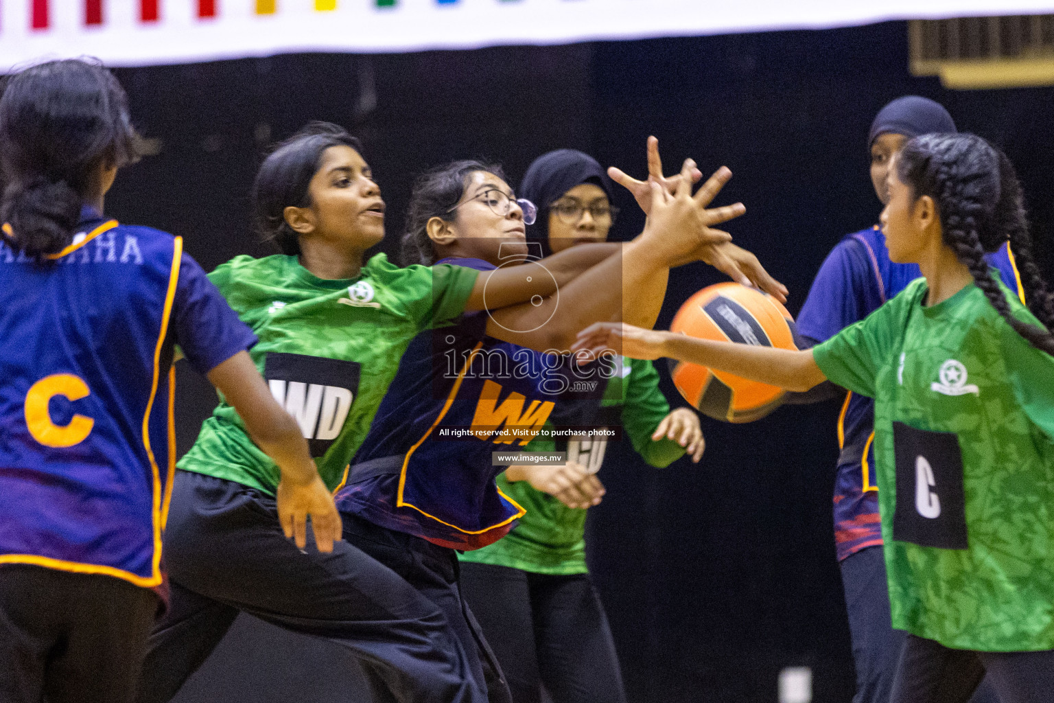 Day4 of 24th Interschool Netball Tournament 2023 was held in Social Center, Male', Maldives on 30th October 2023. Photos: Nausham Waheed / images.mv