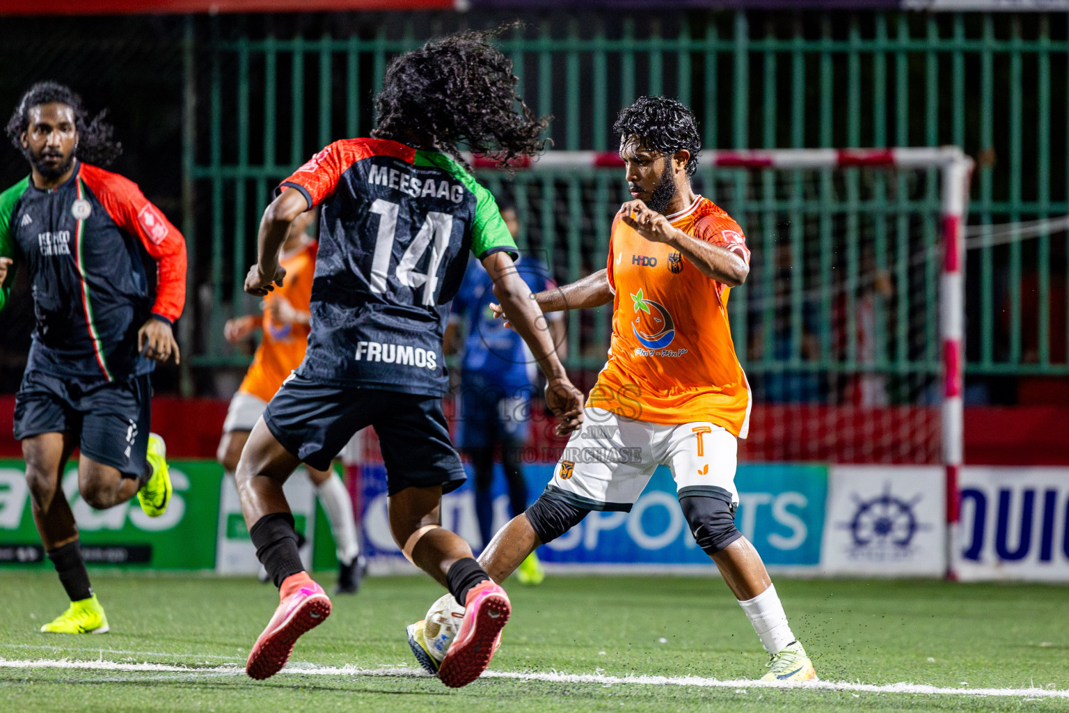 Thaa Hirilandhoo vs L Isdhoo in zone round Day 30 of Golden Futsal Challenge 2025 was held on Monday , 3rd February 2025, in Hulhumale', Maldives. Photos: Nausham Waheed / images.mv