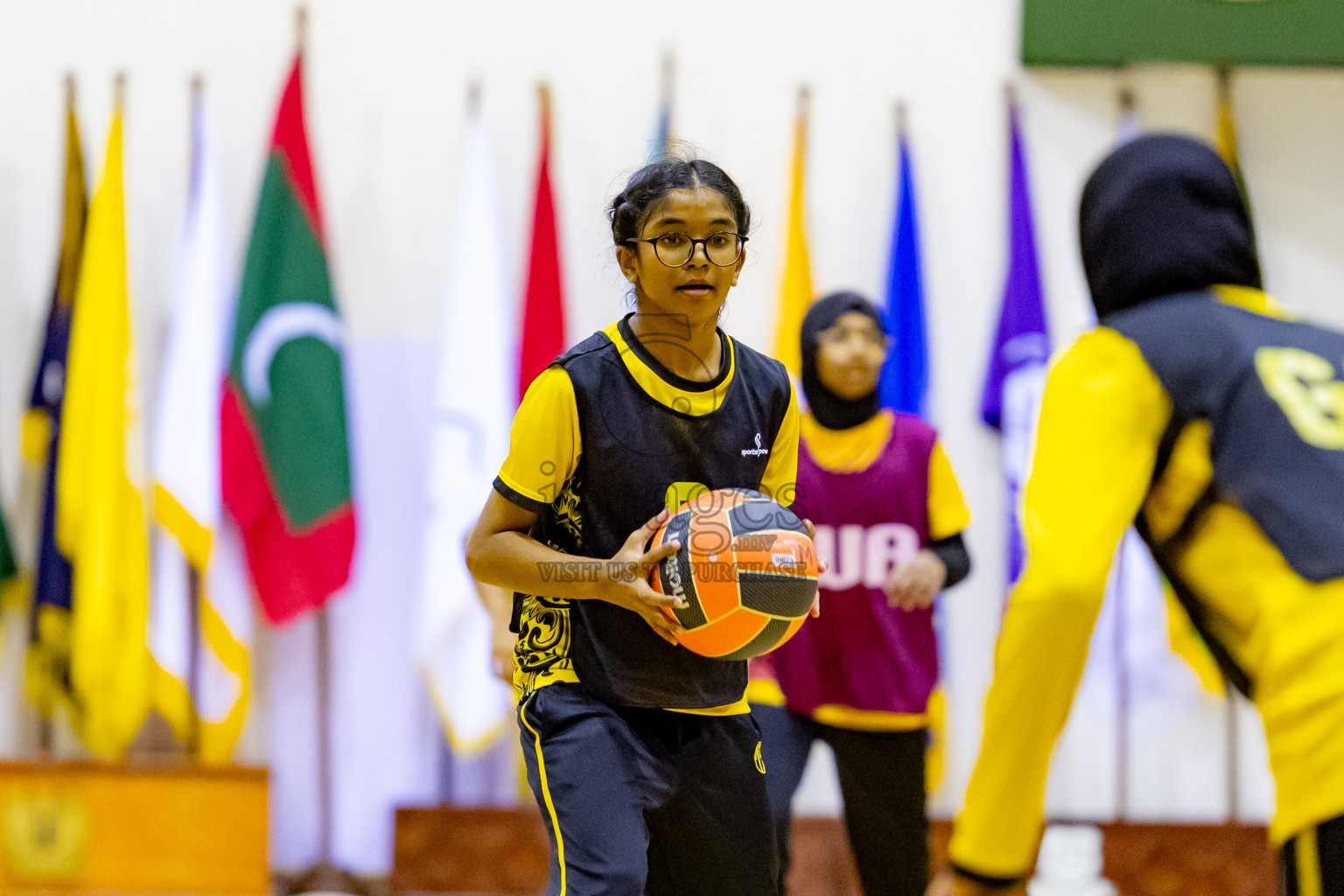 Day 6 of 25th Inter-School Netball Tournament was held in Social Center at Male', Maldives on Thursday, 15th August 2024. Photos: Nausham Waheed / images.mv