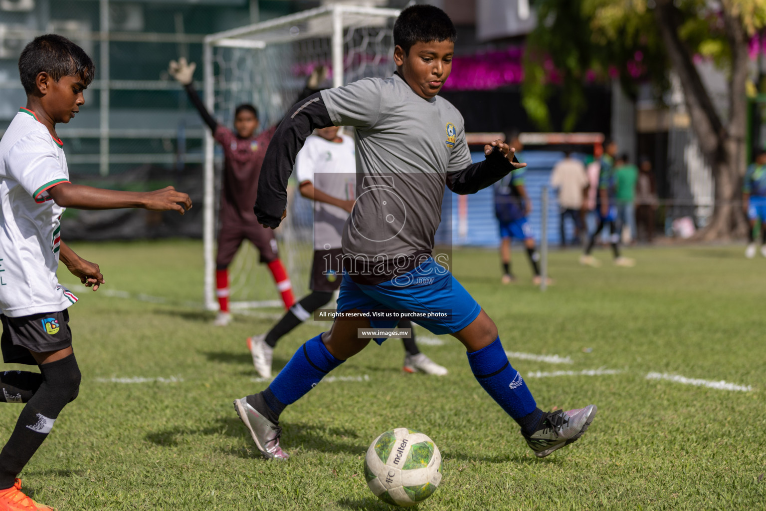 Day 1 of MILO Academy Championship 2023 (U12) was held in Henveiru Football Grounds, Male', Maldives, on Friday, 18th August 2023. Photos: Mohamed Mahfooz Moosa / images.mv