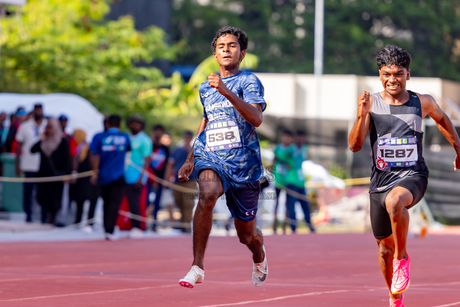 Day 3 of MWSC Interschool Athletics Championships 2024 held in Hulhumale Running Track, Hulhumale, Maldives on Monday, 11th November 2024. Photos by: Nausham Waheed / Images.mv