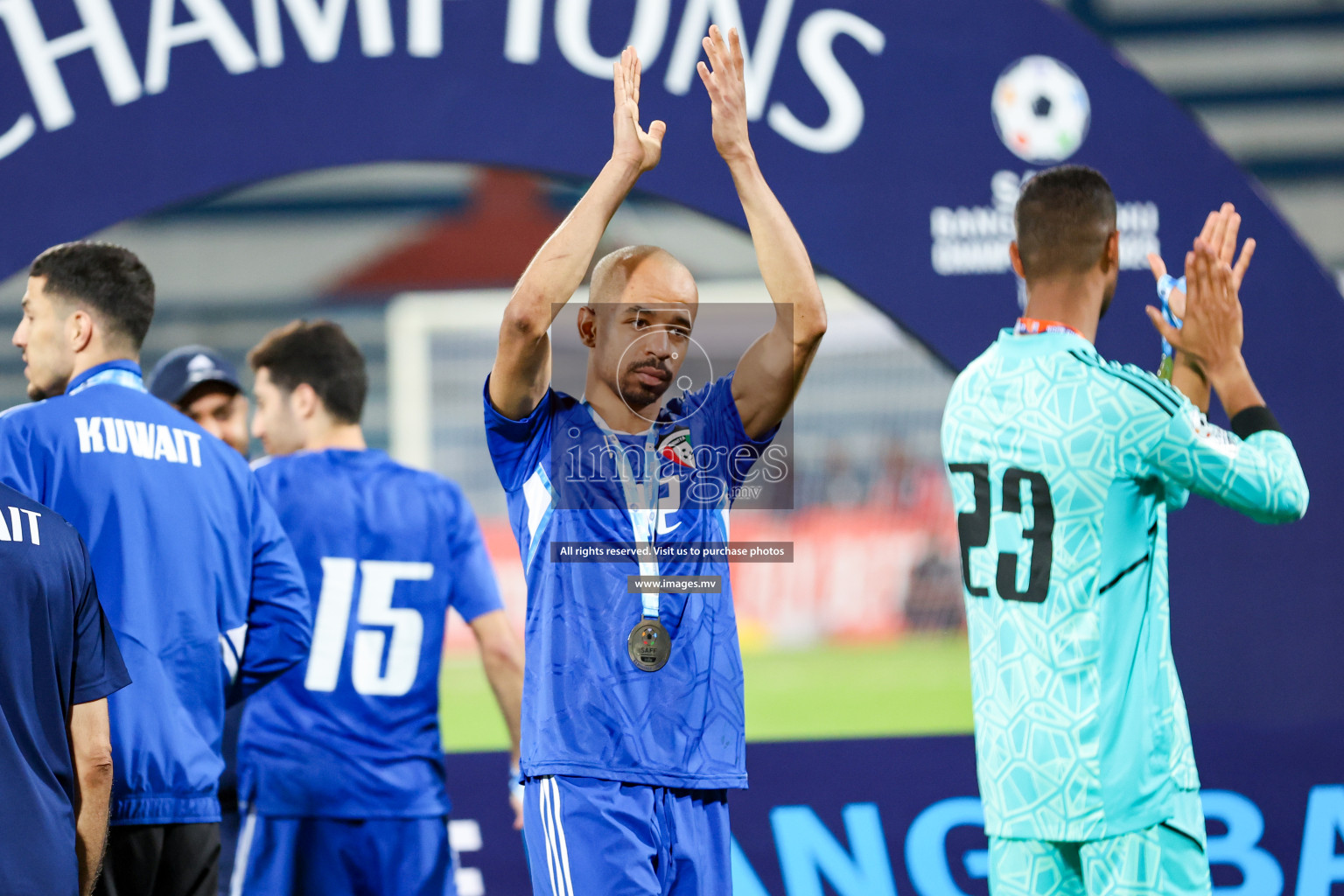 Kuwait vs India in the Final of SAFF Championship 2023 held in Sree Kanteerava Stadium, Bengaluru, India, on Tuesday, 4th July 2023. Photos: Nausham Waheed / images.mv