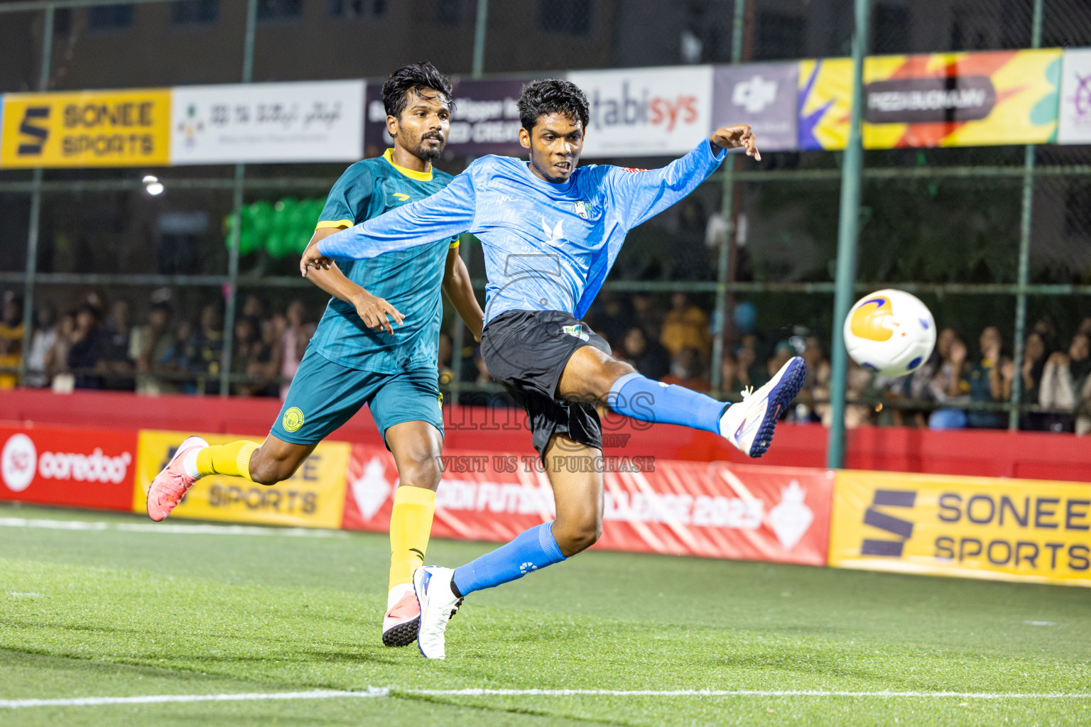 HDh. Hanimaadhoo vs HDh. Neykurendhoo in Day 1 of Golden Futsal Challenge 2025 on Sunday, 5th January 2025, in Hulhumale', Maldives 
Photos: Nausham Waheed / images.mv