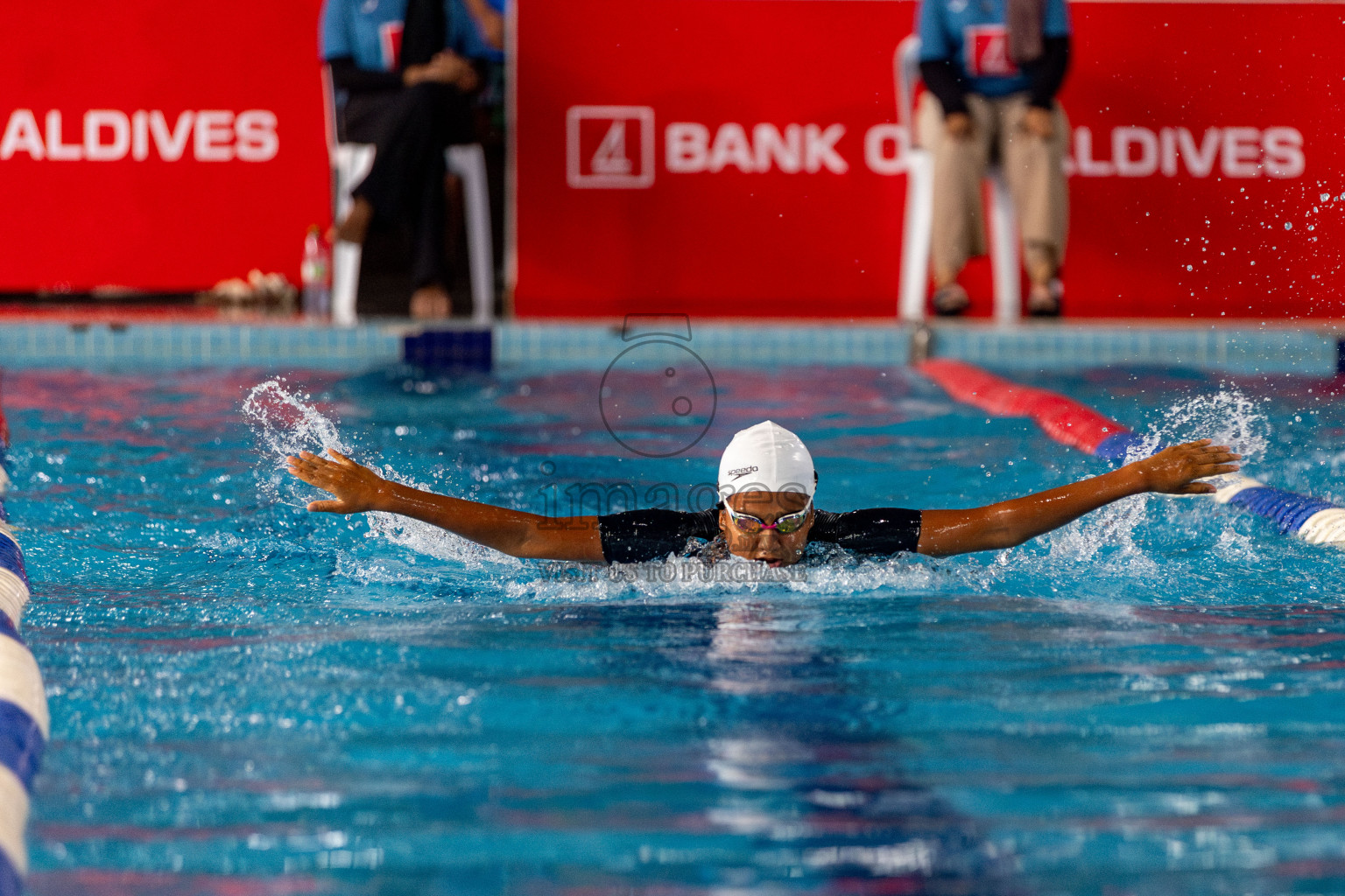 Day 3 of National Swimming Competition 2024 held in Hulhumale', Maldives on Sunday, 15th December 2024. Photos: Hassan Simah / images.mv