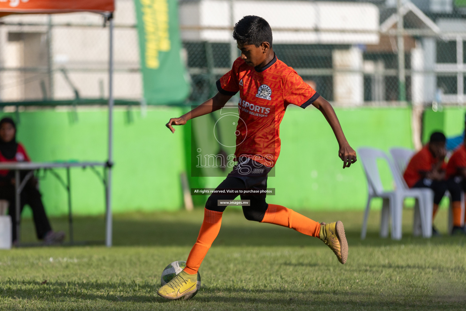 Day 1 of MILO Academy Championship 2023 (U12) was held in Henveiru Football Grounds, Male', Maldives, on Friday, 18th August 2023. Photos: Mohamed Mahfooz Moosa / images.mv