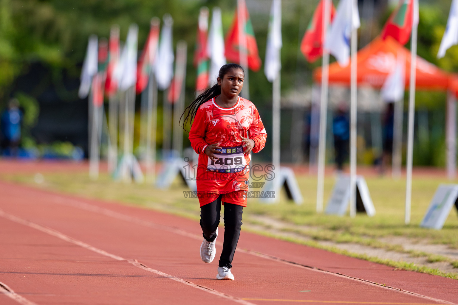 Day 3 of MWSC Interschool Athletics Championships 2024 held in Hulhumale Running Track, Hulhumale, Maldives on Monday, 11th November 2024. 
Photos by: Hassan Simah / Images.mv