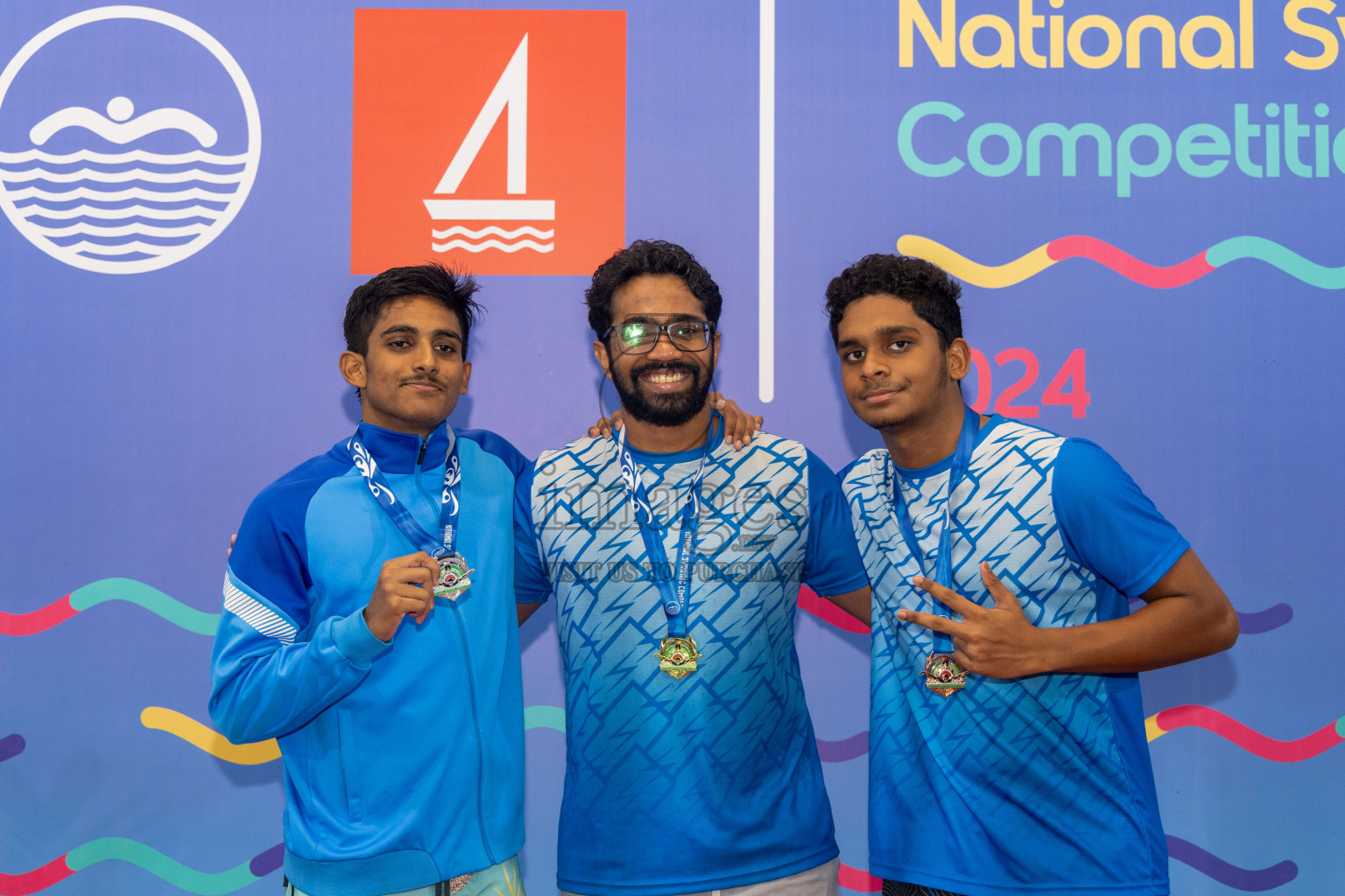 Day 6 of National Swimming Competition 2024 held in Hulhumale', Maldives on Wednesday, 18th December 2024. Photos: Mohamed Mahfooz Moosa / images.mv