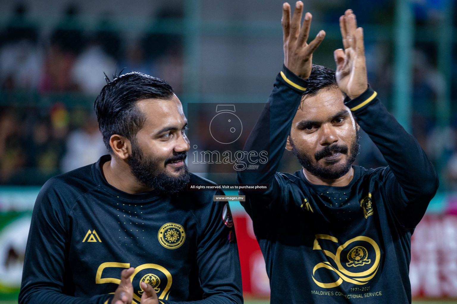 Prison Club vs MACL in the Quarter Finals of Club Maldives 2021 held at Hulhumale;, on 12th December 2021 Photos: Ismail Thoriq / images.mv