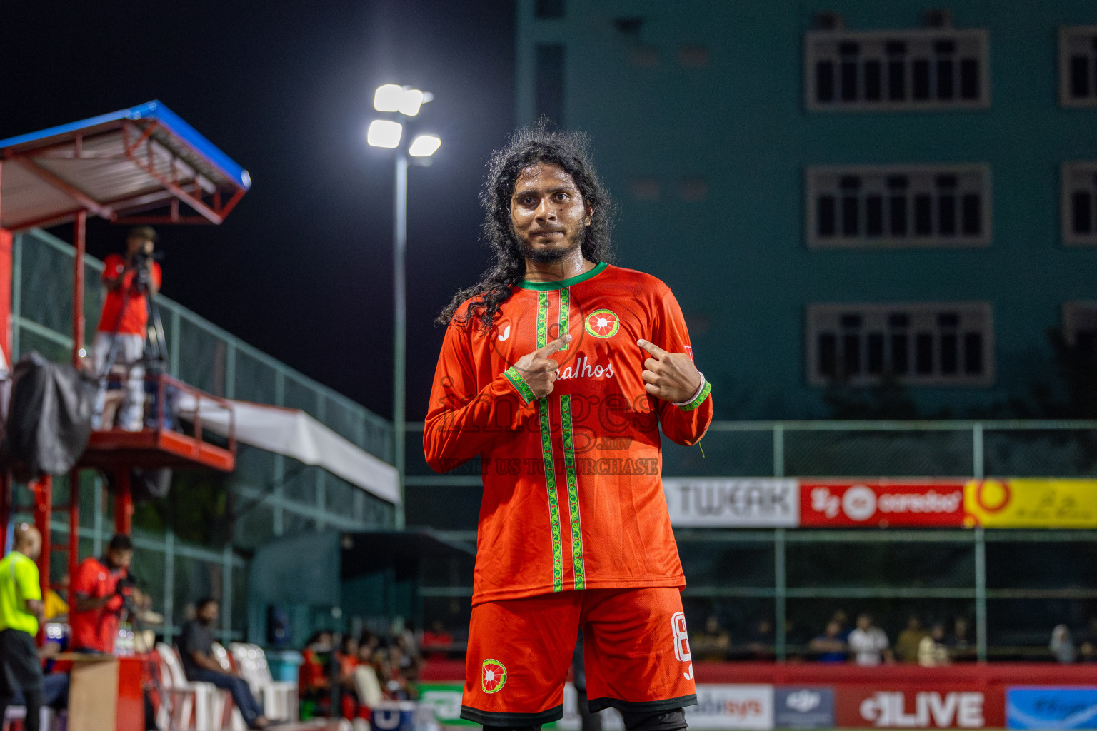 AA Feridhoo vs AA Maalhos in Day 11 of Golden Futsal Challenge 2025 was held on Wednesday, 15th January 2025, in Hulhumale', Maldives Photos: Mohamed Mahfooz Moosa / images.mv