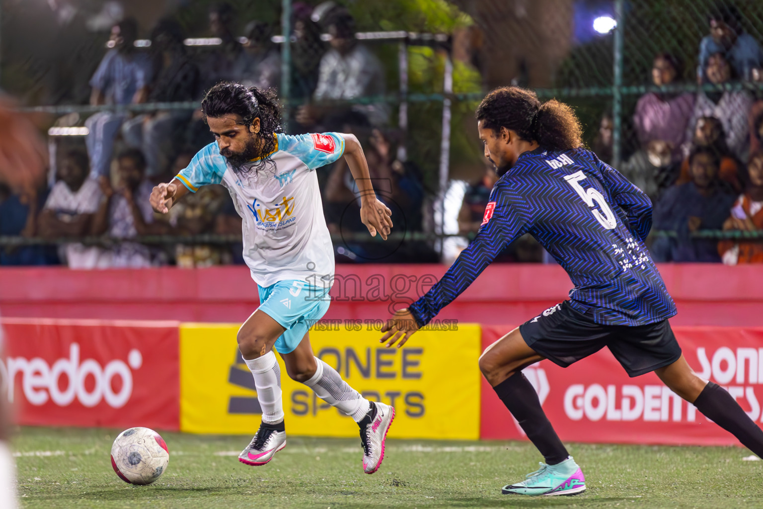 K Maafushi vs K Gulhi in Day 22 of Golden Futsal Challenge 2024 was held on Monday , 5th February 2024 in Hulhumale', Maldives
Photos: Ismail Thoriq / images.mv