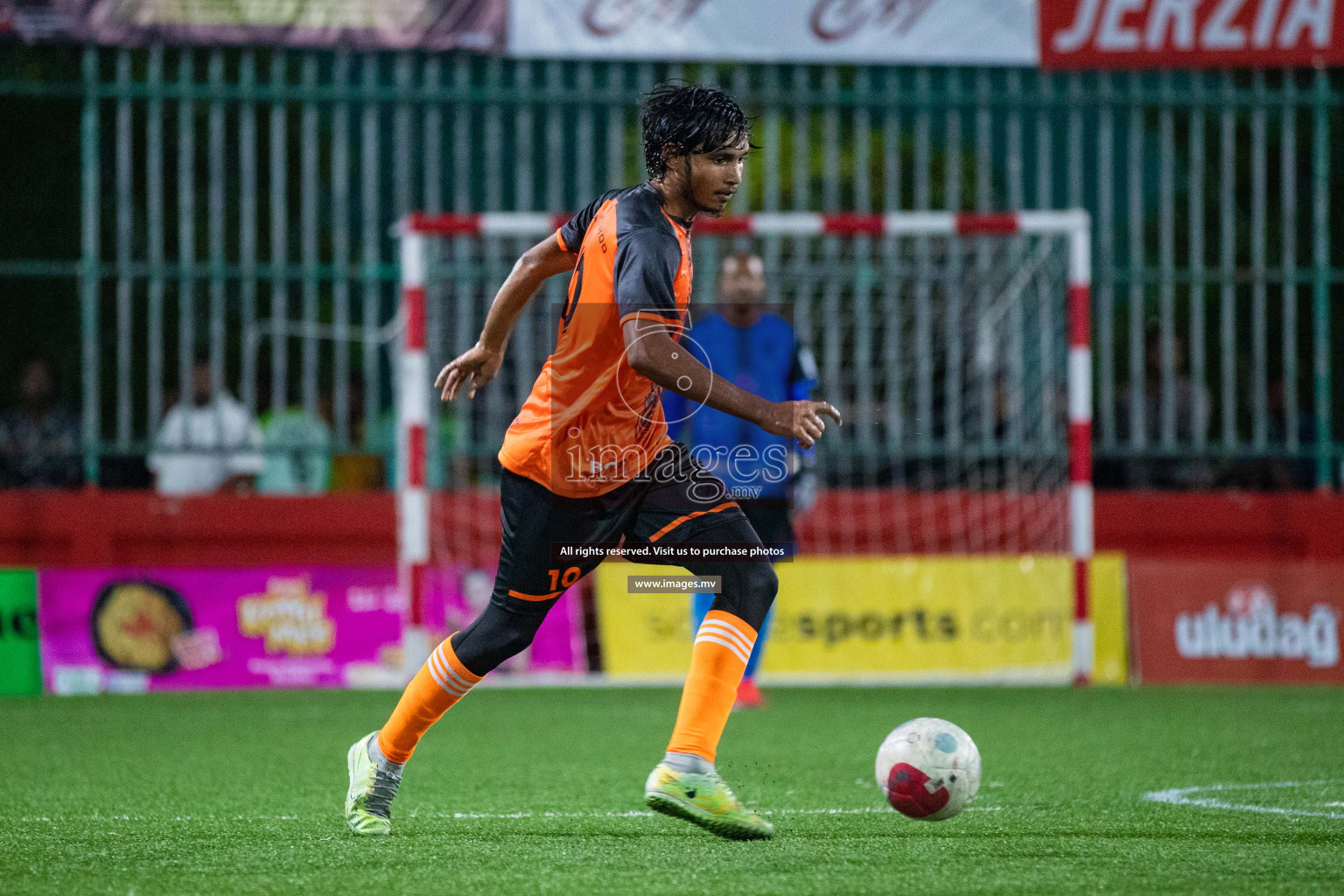 ADh. Hangnaameedhoo vs ADh. Dhagethi in Day 7 of Golden Futsal Challenge 2023 on 11 February 2023 in Hulhumale, Male, Maldives