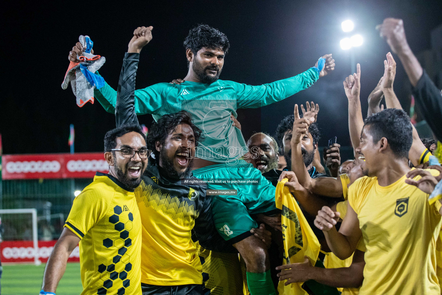 Team FSM Vs Prisons Club in the Semi Finals of Club Maldives 2021 held in Hulhumale, Maldives on 15 December 2021. Photos: Shuu Abdul Sattar / images.mv