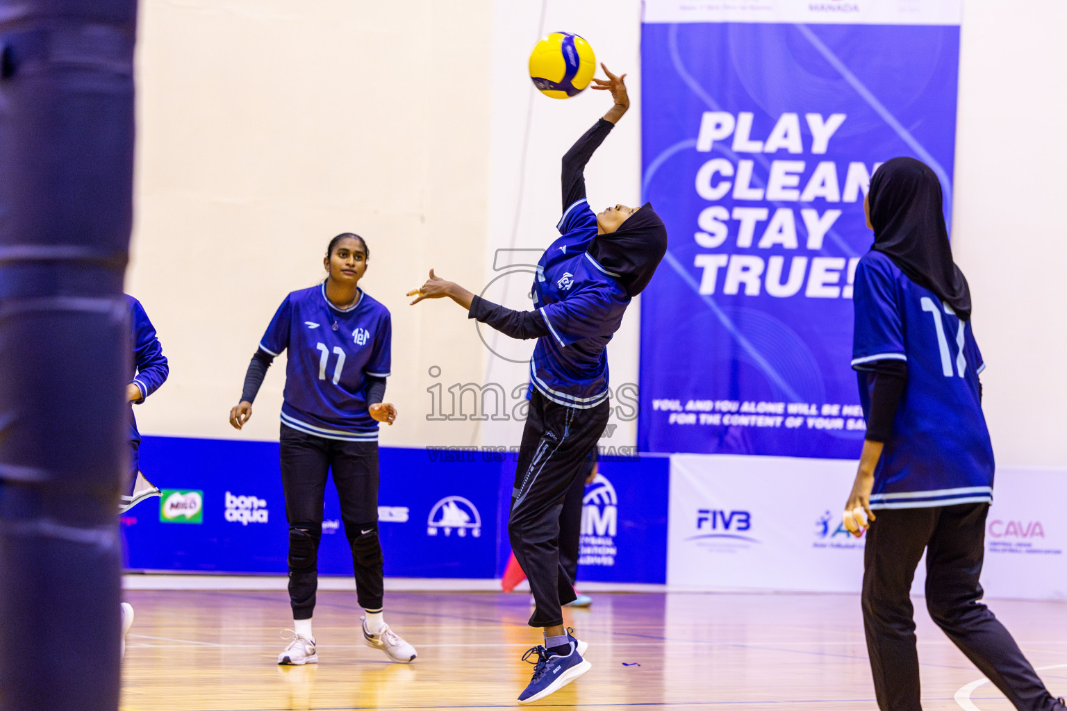 Finals of Interschool Volleyball Tournament 2024 was held in Social Center at Male', Maldives on Friday, 6th December 2024. Photos: Nausham Waheed / images.mv