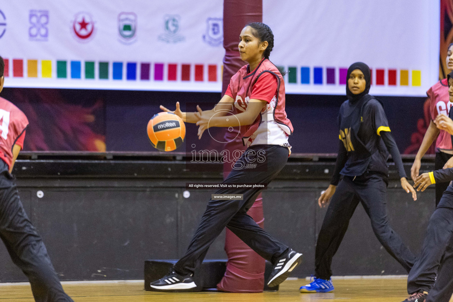 Day6 of 24th Interschool Netball Tournament 2023 was held in Social Center, Male', Maldives on 1st November 2023. Photos: Nausham Waheed / images.mv