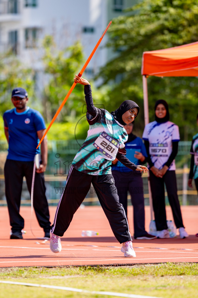 Day 4 of MWSC Interschool Athletics Championships 2024 held in Hulhumale Running Track, Hulhumale, Maldives on Tuesday, 12th November 2024. Photos by: Nausham Waheed / Images.mv