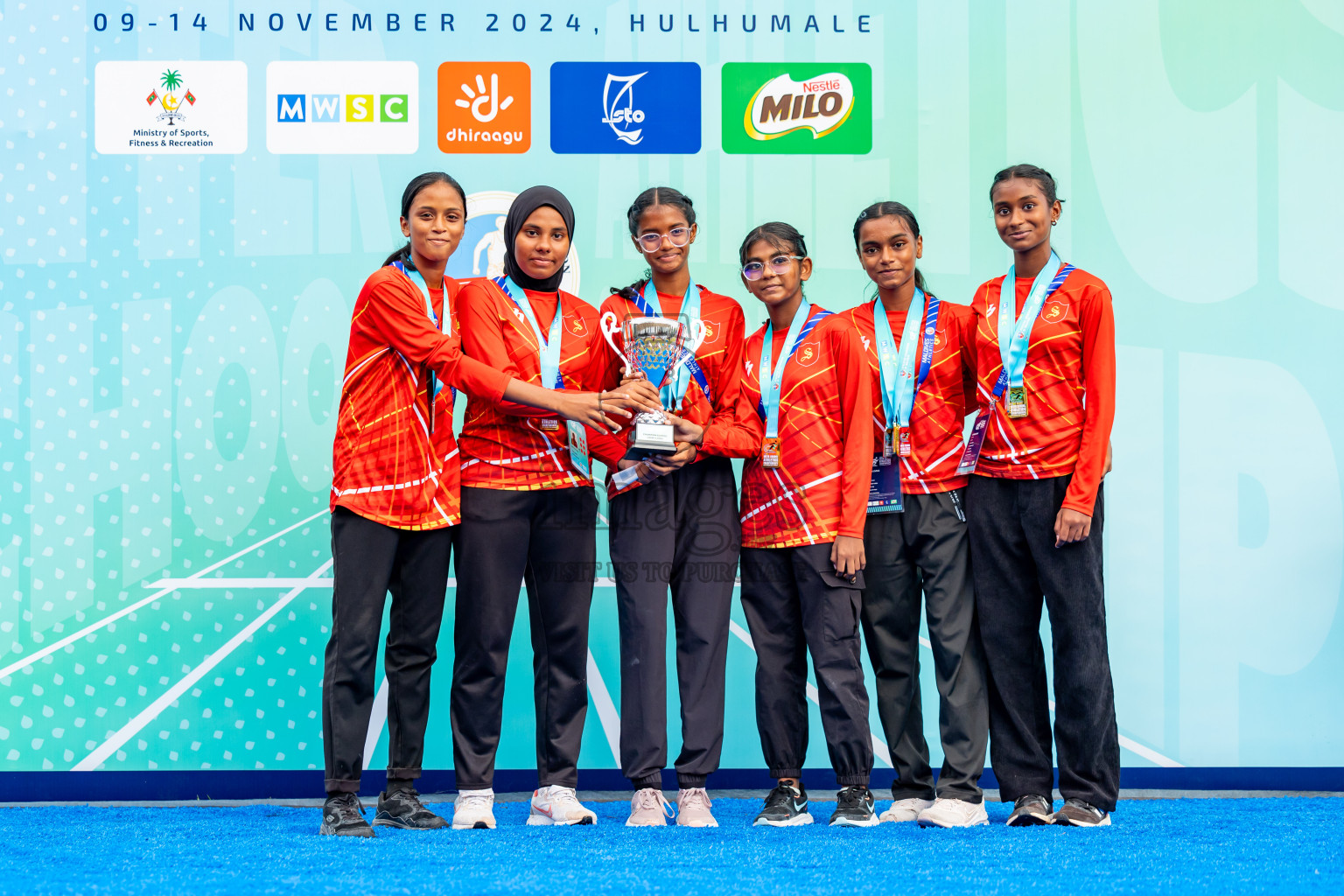 Day 6 of MWSC Interschool Athletics Championships 2024 held in Hulhumale Running Track, Hulhumale, Maldives on Thursday, 14th November 2024. Photos by: Nausham Waheed / Images.mv