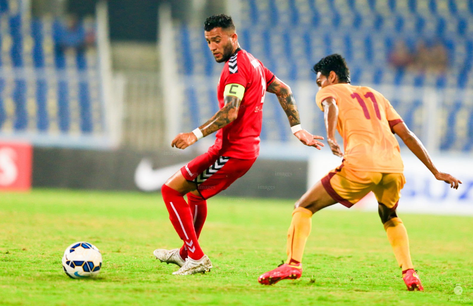 Afghanistan vs Sri Lanka in the 2nd semi final of SAFF Suzuki Cup held in Thiruvananthapuram, India, Thursday, December. 31, 2015.   (Images.mv Photo/ Hussain Sinan).