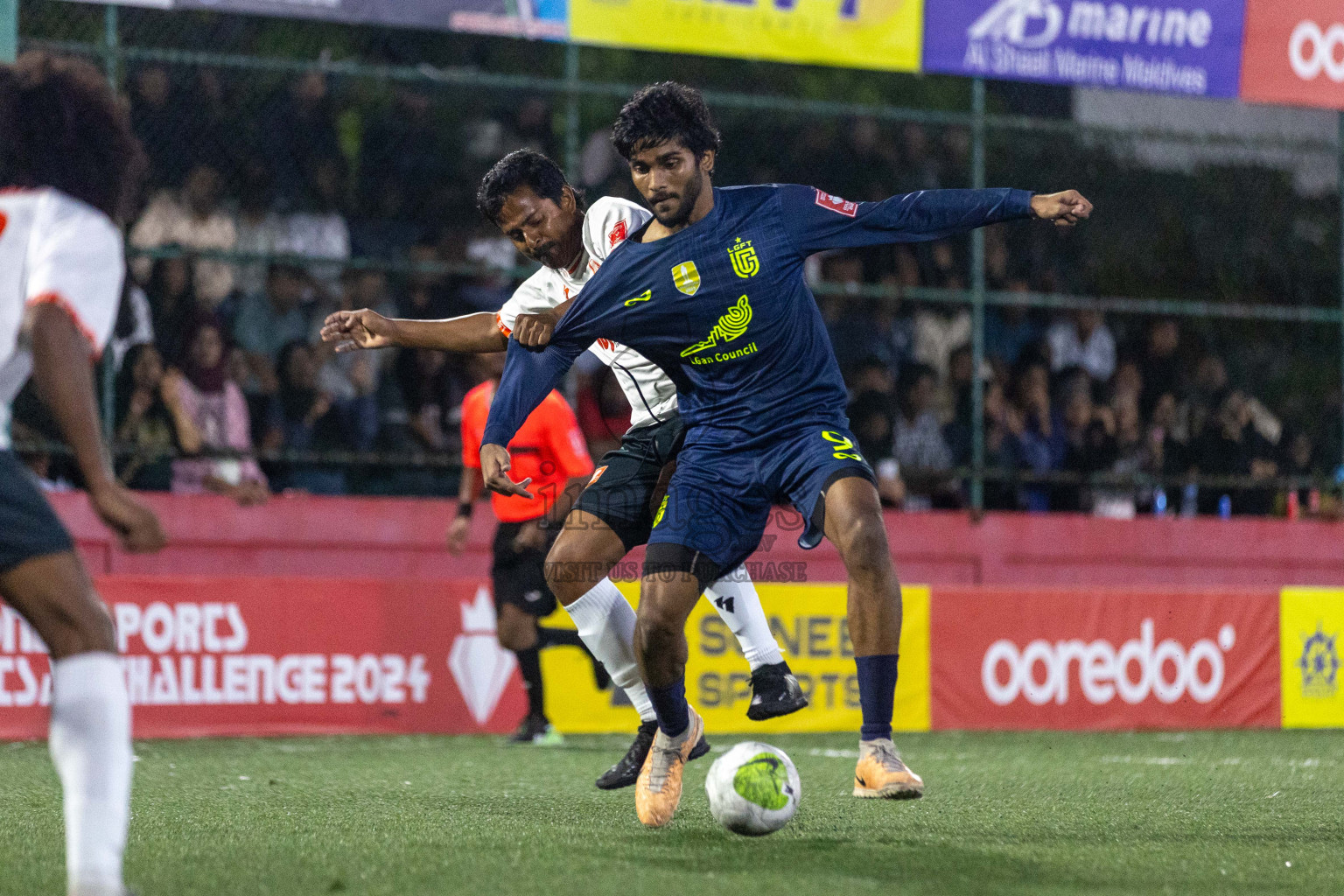 L  Dhanbidhoo vs L Gan in Day 20 of Golden Futsal Challenge 2024 was held on Saturday , 3rd February 2024 in Hulhumale', Maldives Photos: Nausham Waheed / images.mv