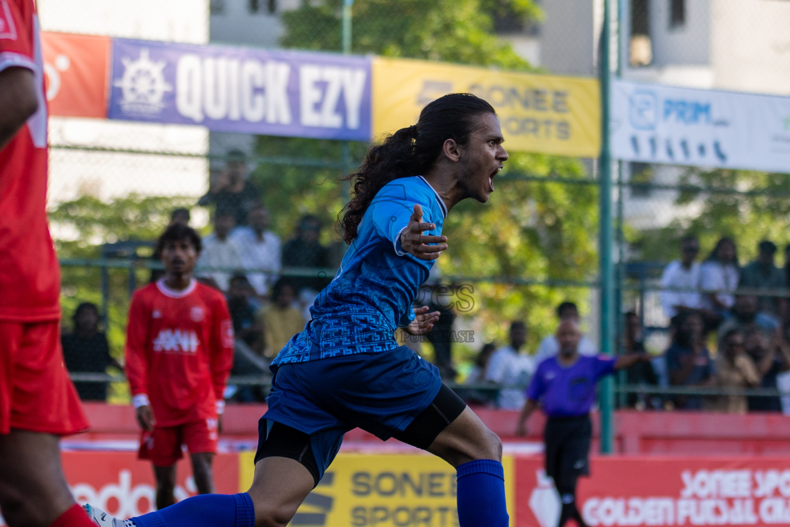 GA Kondey vs GA Gemanafushi in Day 5 of Golden Futsal Challenge 2024 was held on Friday, 19th January 2024, in Hulhumale', Maldives Photos: Mohamed Mahfooz Moosa / images.mv