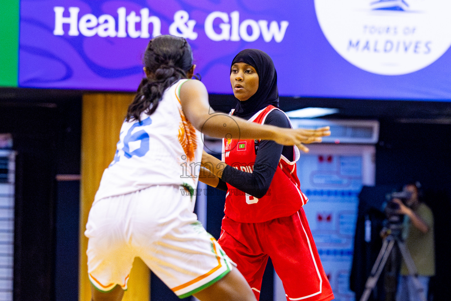 Maldives vs India in Day 3 of Under 16 Woman's Asian Cup SABA Qualifiers 2025 was held in Social Center, Male', Maldives on Saturday, 14th June 2025. Photos: Nausham Waheed / images.mv