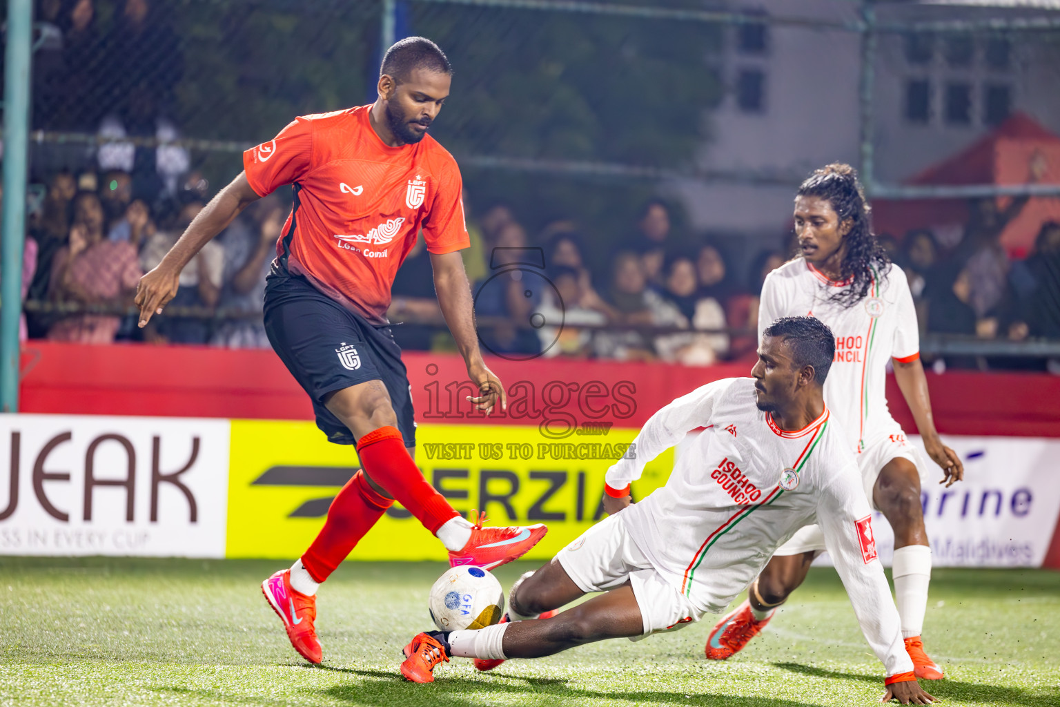 L Gan vs L Isdhoo in Laamu Atoll Finals Day 26 of Golden Futsal Challenge 2025 was held on Thursday , 30th January 2025, in Hulhumale', Maldives. Photos: Ismail Thoriq / images.mv