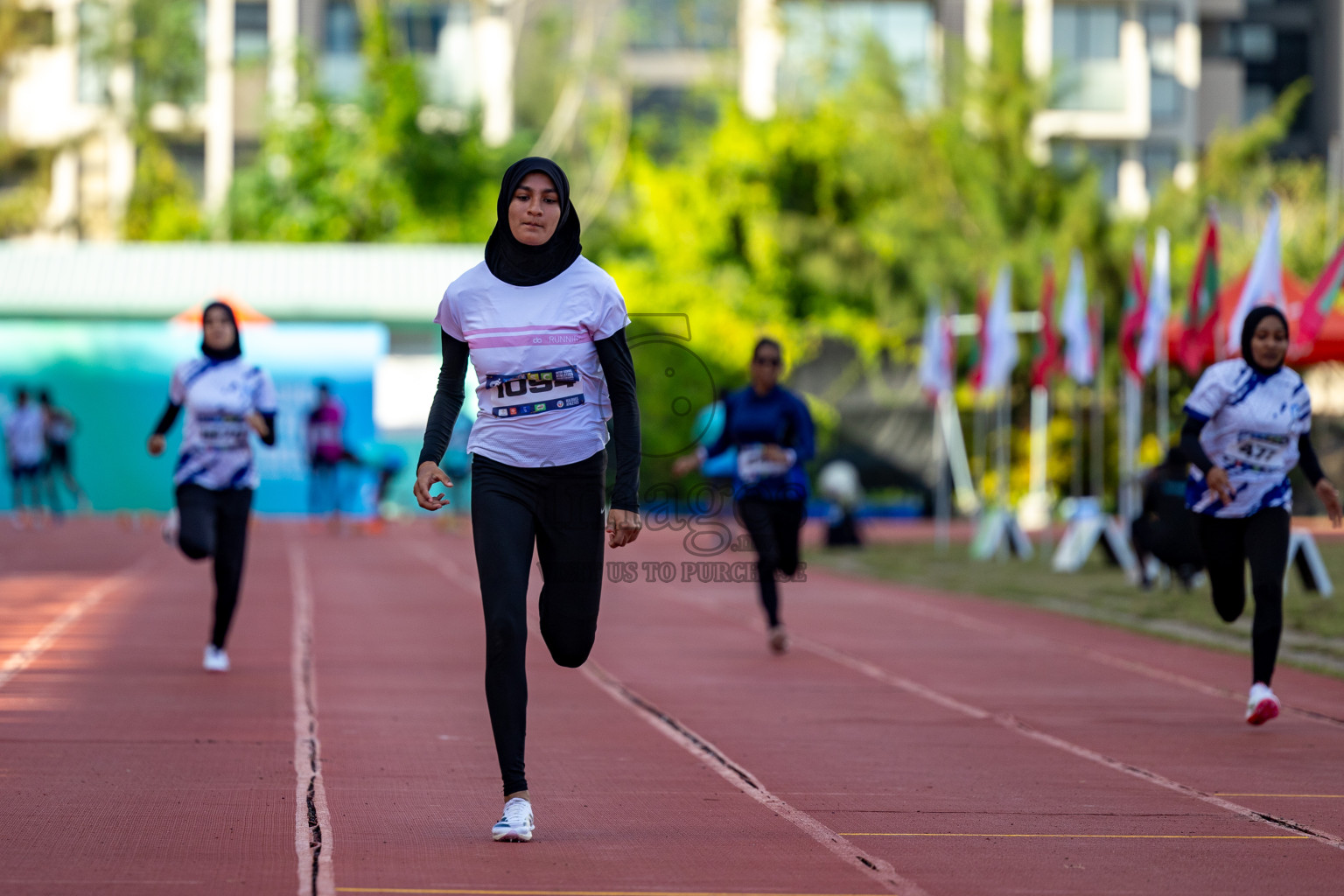 Day 1 of MWSC Interschool Athletics Championships 2024 held in Hulhumale Running Track, Hulhumale, Maldives on Saturday, 9th November 2024. 
Photos by: Hassan Simah / Images.mv