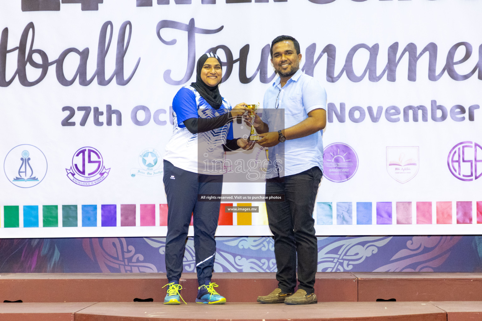 Final of 24th Interschool Netball Tournament 2023 was held in Social Center, Male', Maldives on 7th November 2023. Photos: Nausham Waheed / images.mv