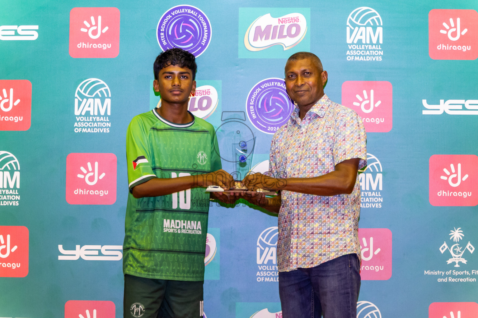 Finals of Interschool Volleyball Tournament 2024 was held in Social Center at Male', Maldives on Friday, 6th December 2024. Photos: Nausham Waheed / images.mv