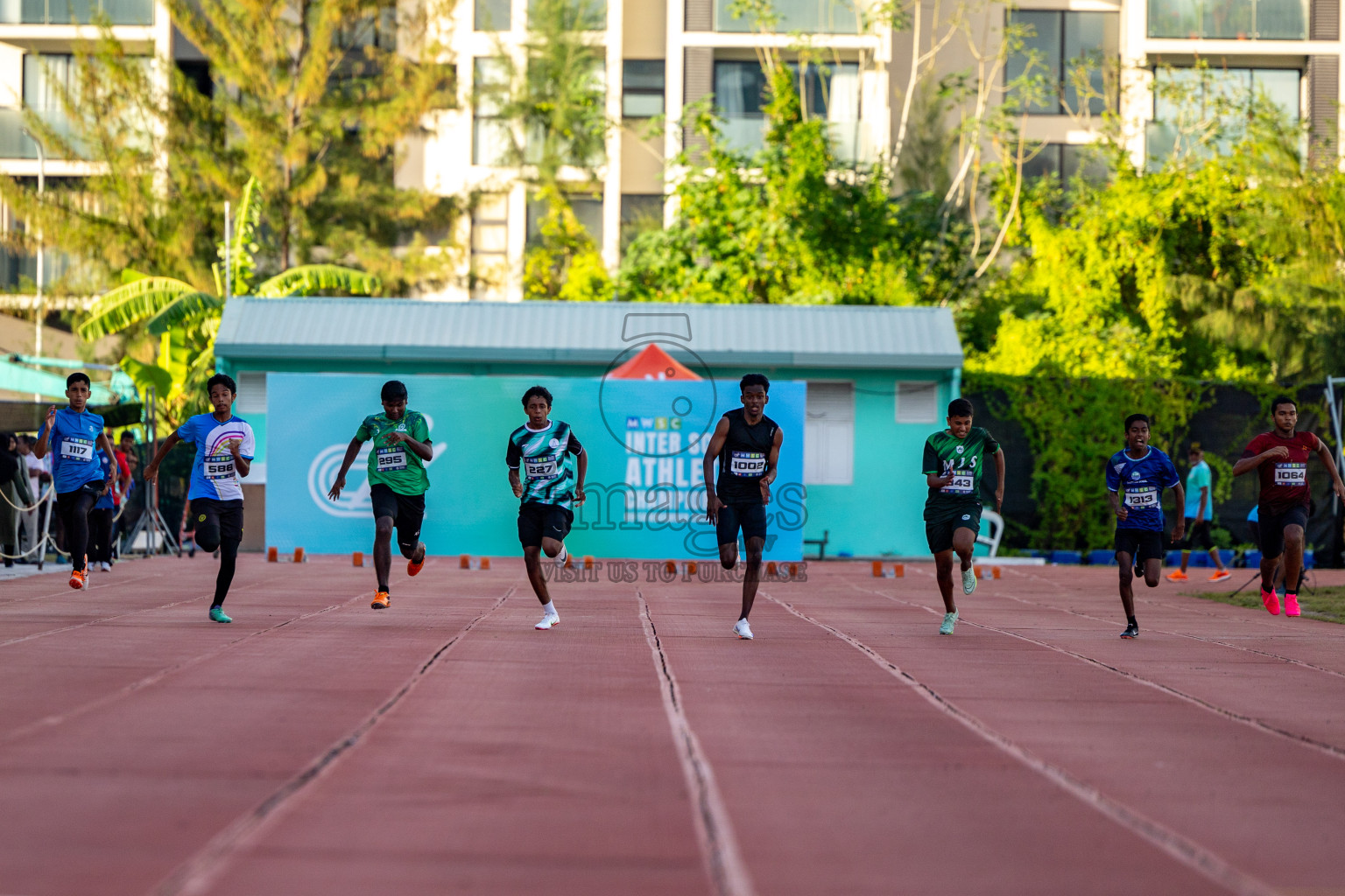 Day 1 of MWSC Interschool Athletics Championships 2024 held in Hulhumale Running Track, Hulhumale, Maldives on Saturday, 9th November 2024. 
Photos by: Hassan Simah / Images.mv