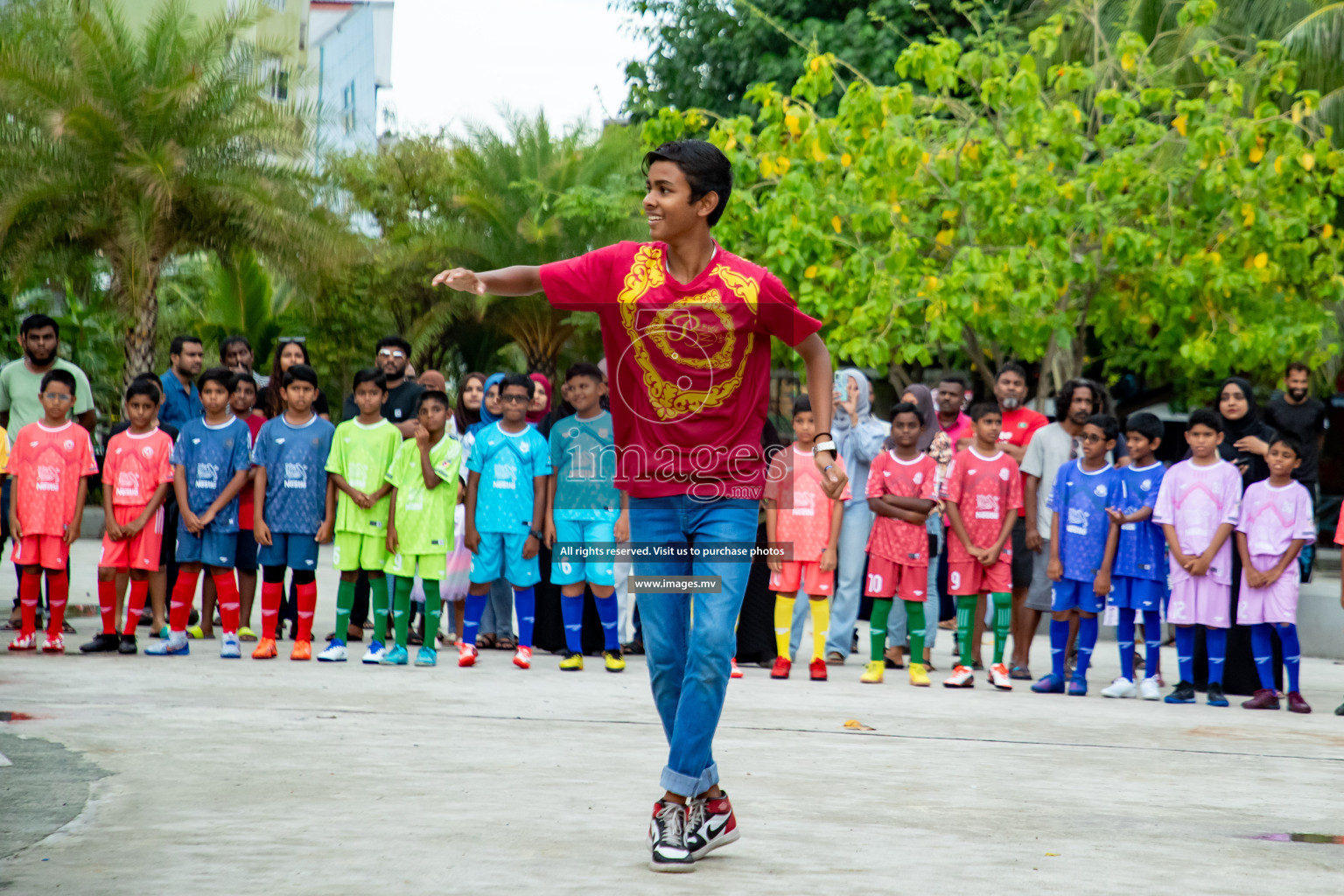 Draw Ceremony of Nestle' Kids Football Fiesta 2023 held in Artificial Beach, Male', Maldives on Saturday, 7th October 2023