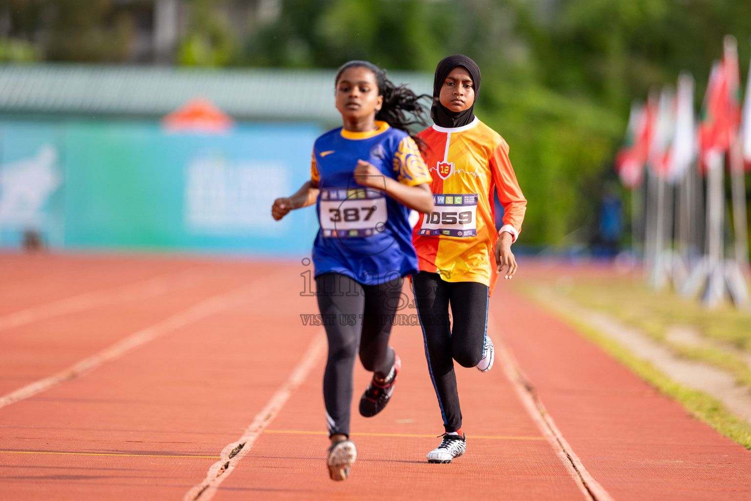 Day 3 of MWSC Interschool Athletics Championships 2024 held in Hulhumale Running Track, Hulhumale, Maldives on Monday, 11th November 2024. 
Photos by: Hassan Simah / Images.mv