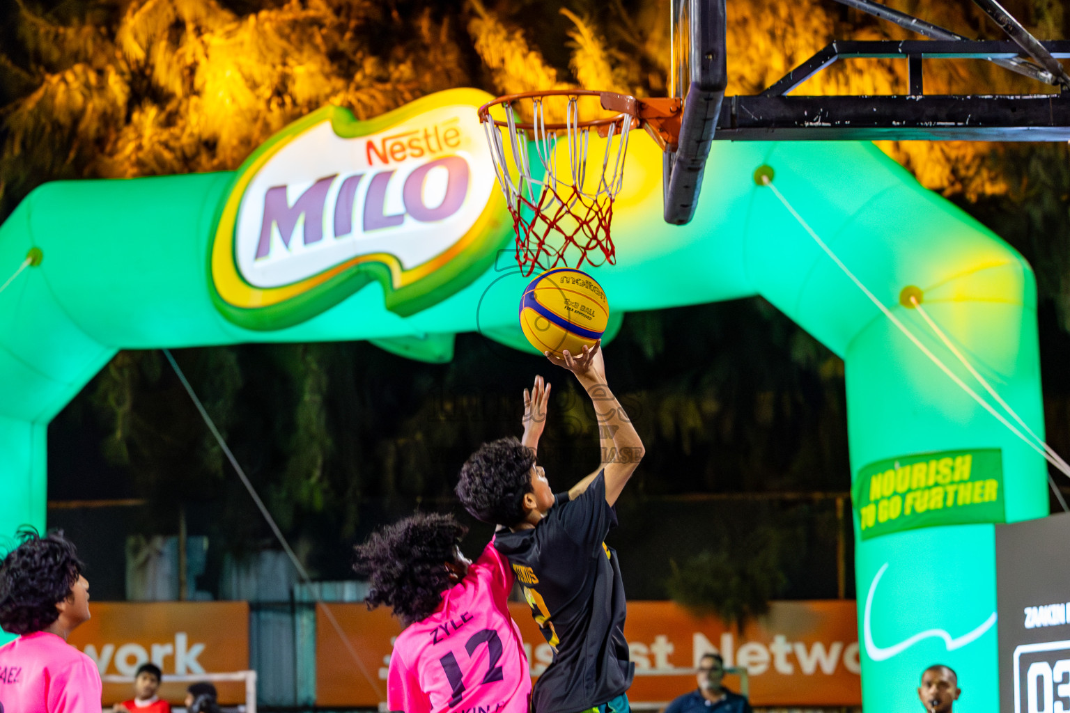 Day 7 of MILO Ramadan 3x3 Challenge 2024 was held in Ekuveni Outdoor Basketball Court at Male', Maldives on Monday, 18th March 2024.
Photos: Mohamed Mahfooz Moosa / images.mv