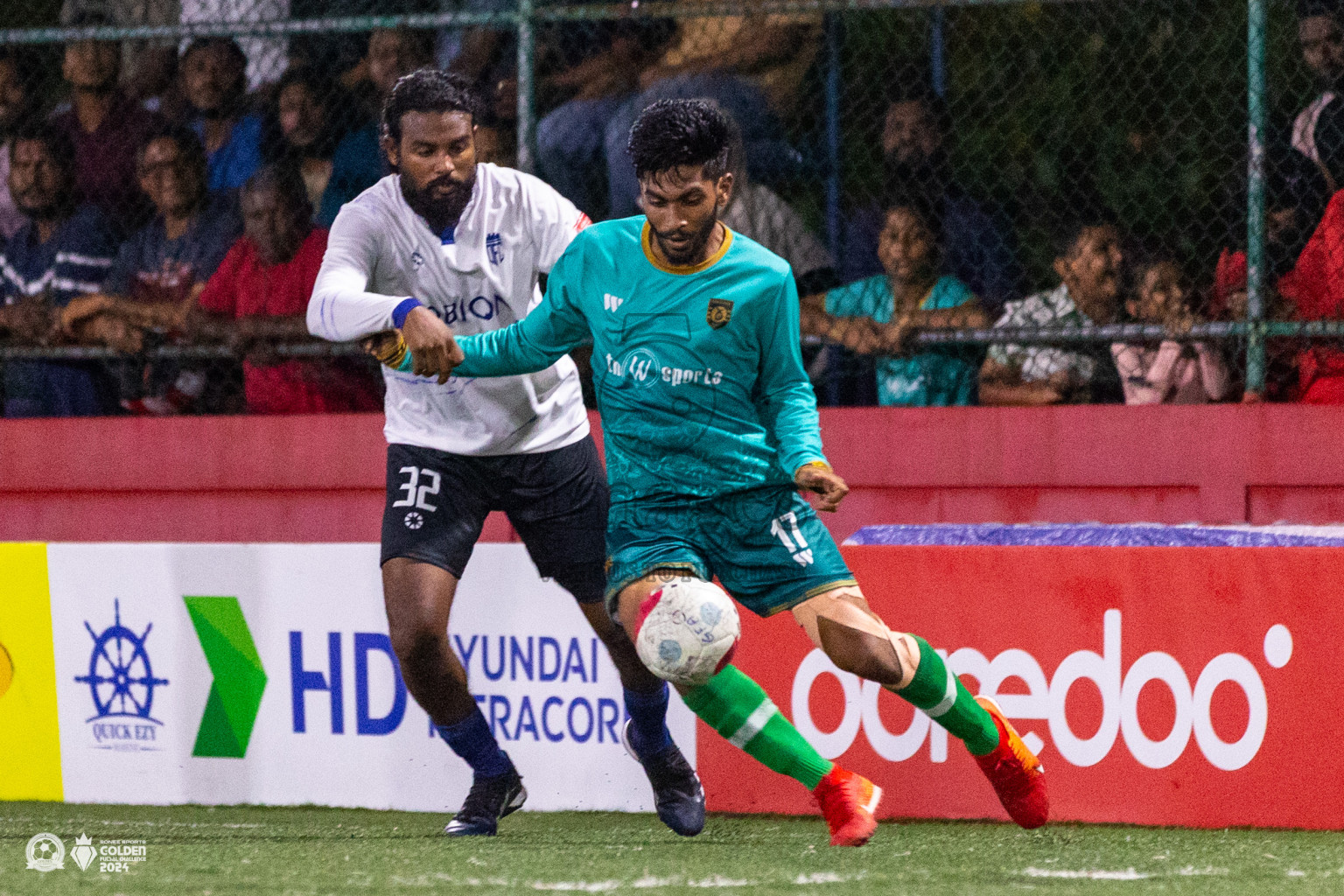 ADh Mandhoo vs ADh Omadhoo in Day 7 of Golden Futsal Challenge 2024 was held on Saturday, 20th January 2024, in Hulhumale', Maldives Photos: Ismail Thoriq / images.mv