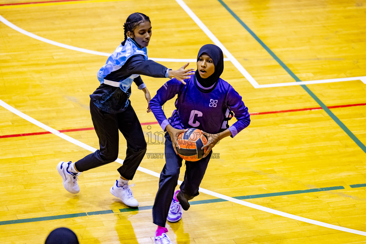 Day 3 of 25th Inter-School Netball Tournament was held in Social Center at Male', Maldives on Sunday, 11th August 2024. Photos: Nausham Waheed / images.mv