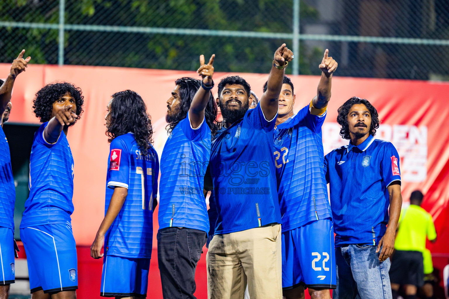 Lh Naifaru vs Lh Kurendhoo in Lhaviyani Atoll Finals Day 26 of Golden Futsal Challenge 2025 was held on Thursday , 30th January 2025, in Hulhumale', Maldives. Photos: Nausham Waheed / images.mv