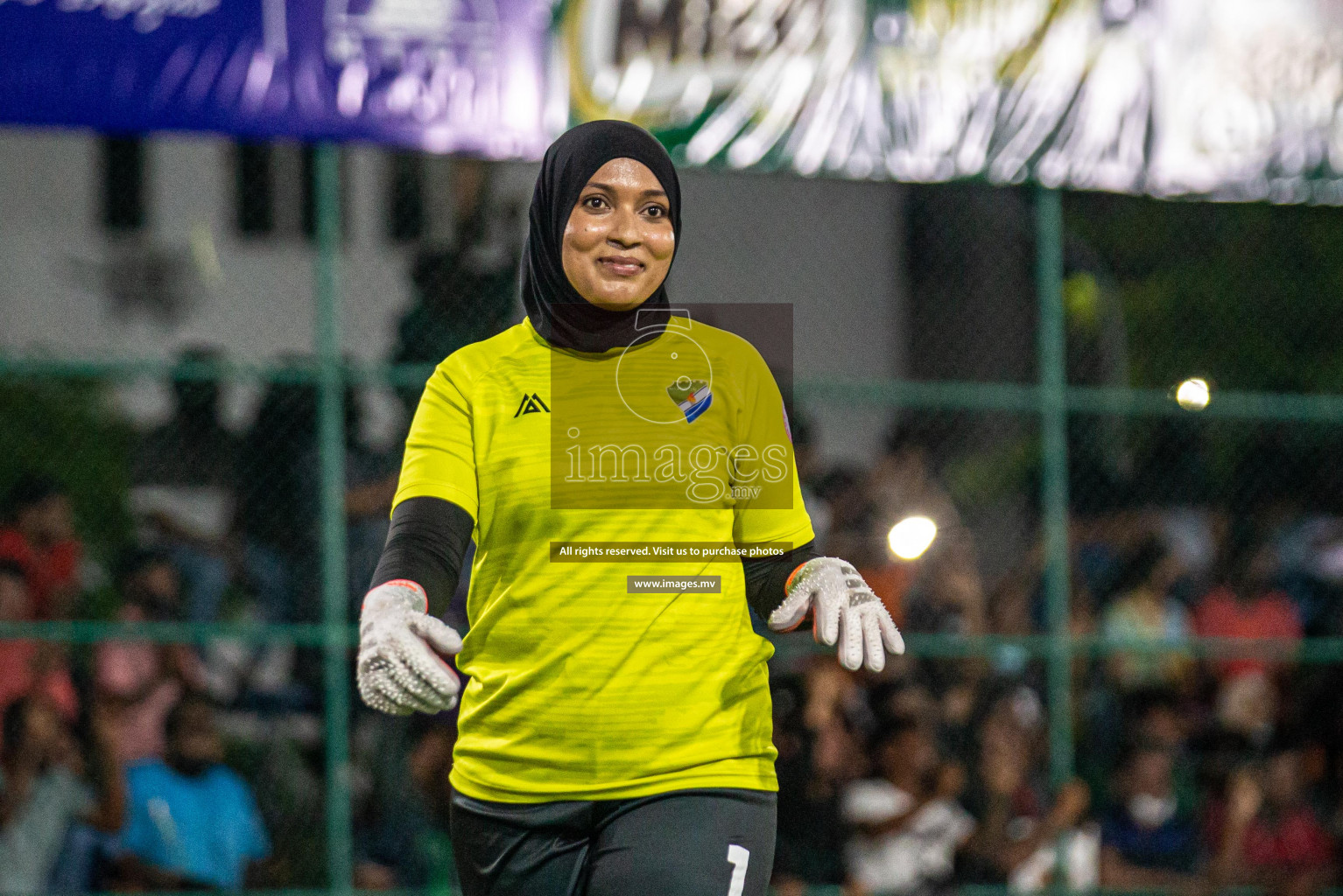 Club WAMCO vs DSC in the Semi Finals of 18/30 Women's Futsal Fiesta 2021 held in Hulhumale, Maldives on 14th December 2021. Photos: Shu Abdul Sattar / images.mv