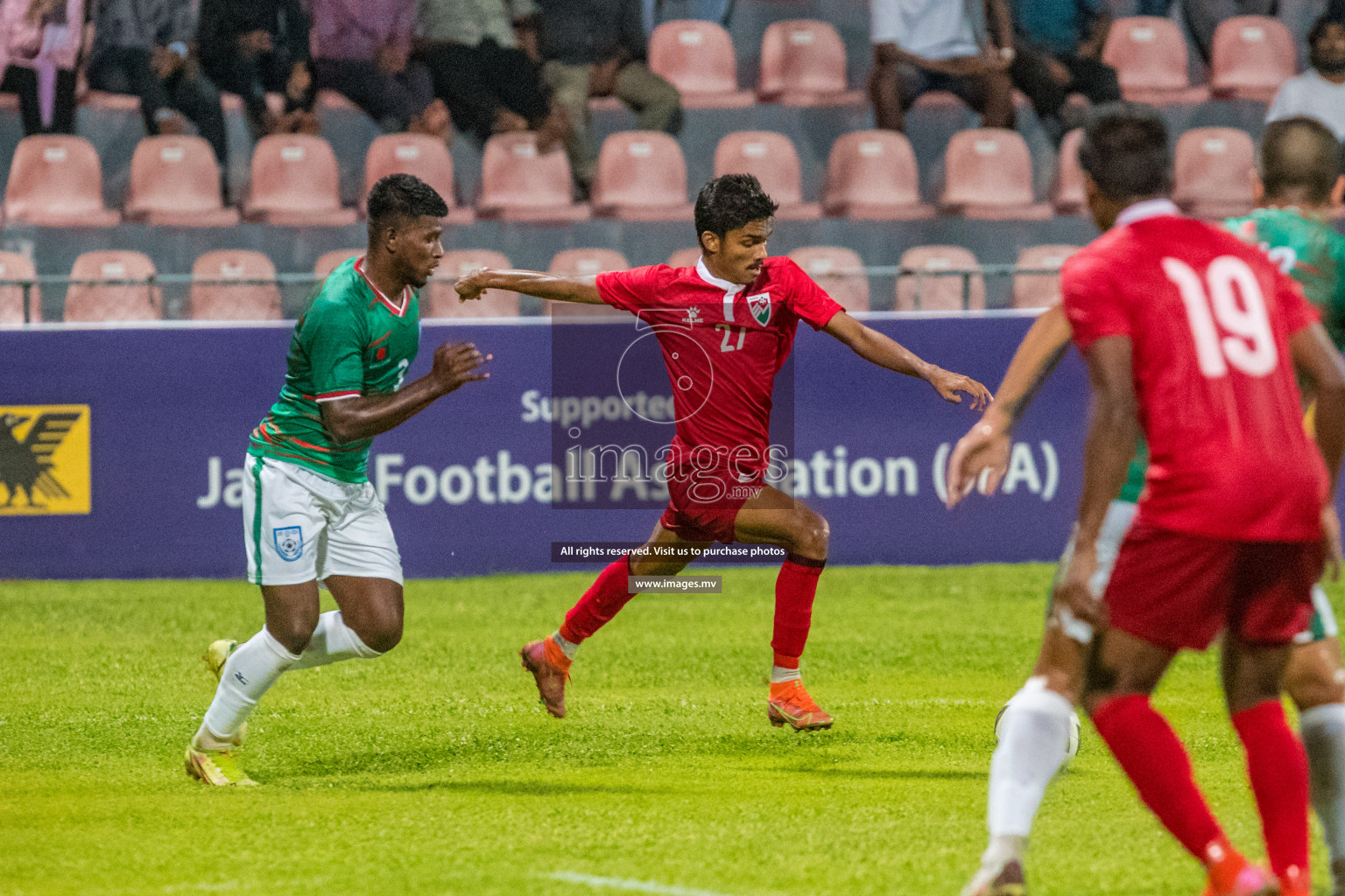 Maldives vs Bangladesh Friendly Match 24 Mar 2022 at Galolhu Rasmee Stadium Malé photos by Nausham Waheed