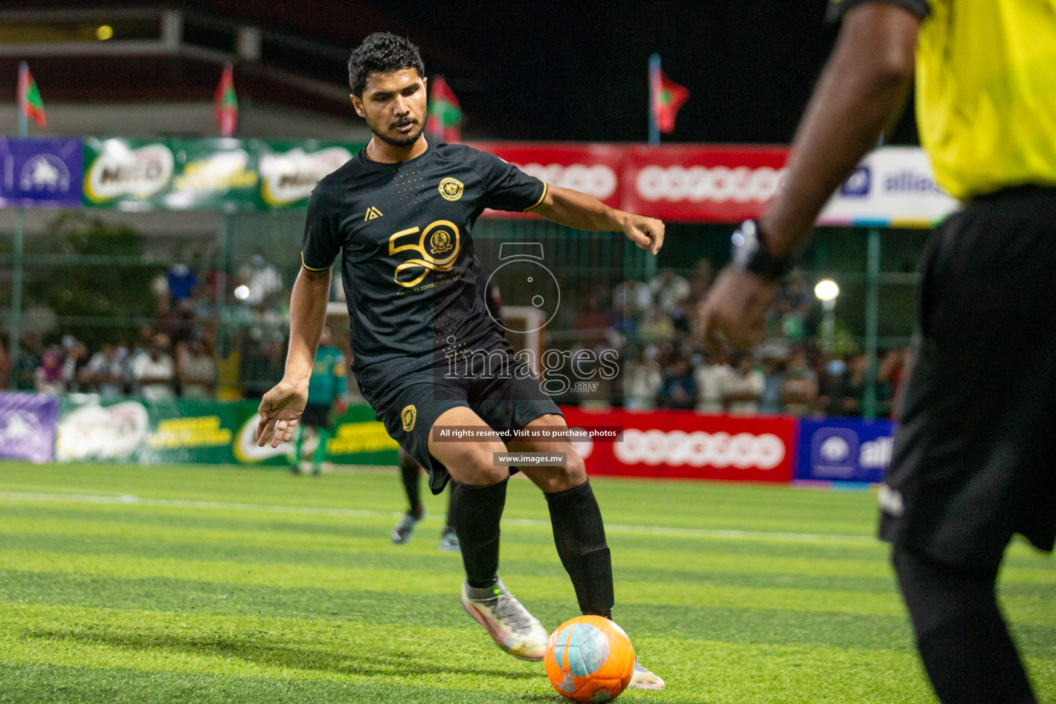 Prison Club vs MACL in the Quarter Finals of Club Maldives 2021 held at Hulhumale;, on 12th December 2021 Photos: Nasam / images.mv