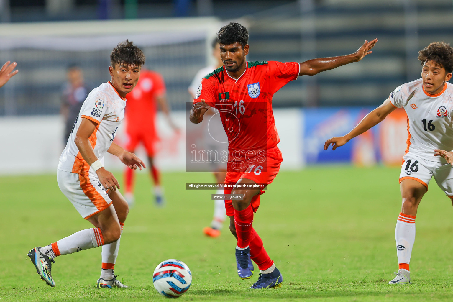 Bhutan vs Bangladesh in SAFF Championship 2023 held in Sree Kanteerava Stadium, Bengaluru, India, on Wednesday, 28th June 2023. Photos: Hassan Simah / images.mv