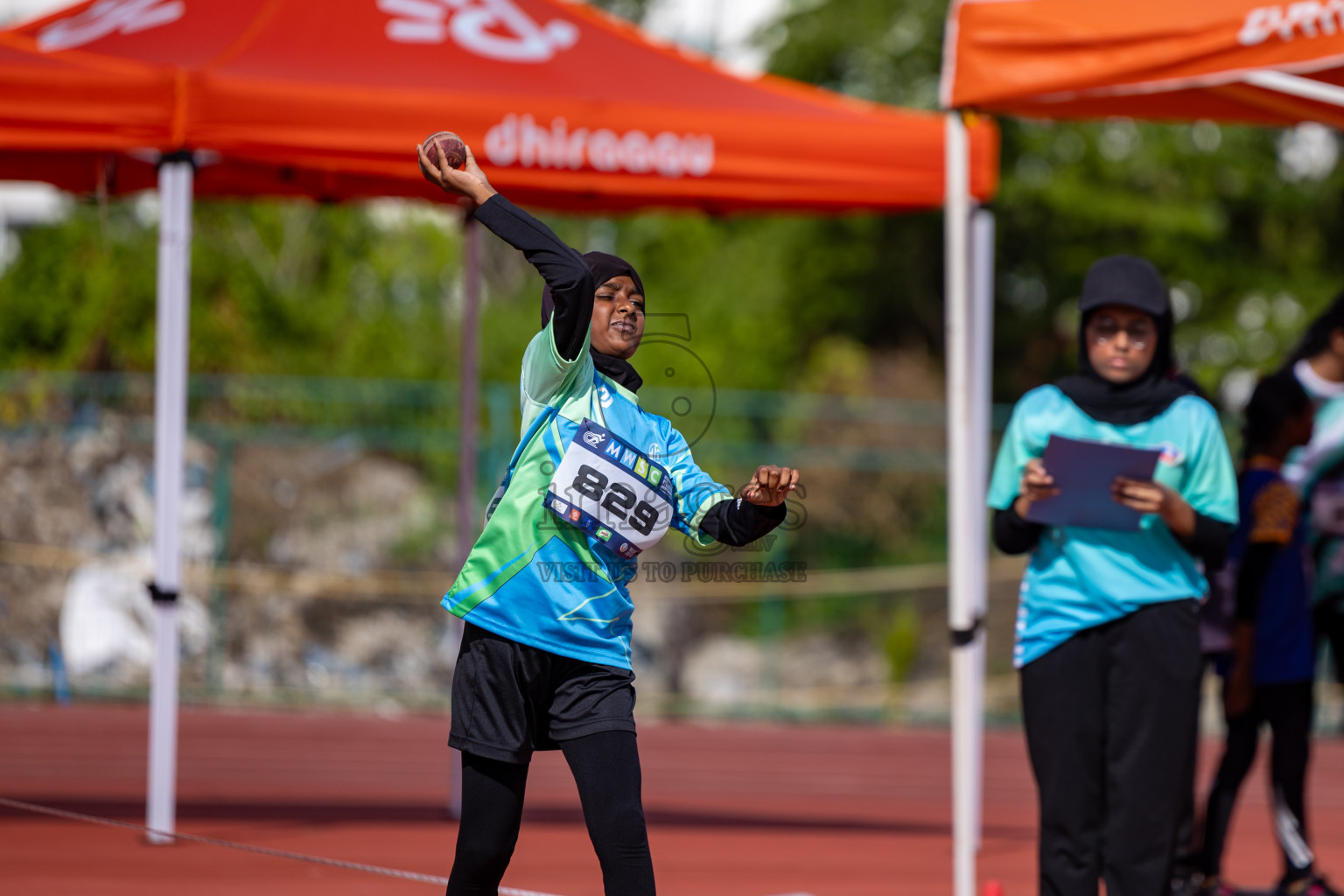 Day 1 of MWSC Interschool Athletics Championships 2024 held in Hulhumale Running Track, Hulhumale, Maldives on Saturday, 9th November 2024. 
Photos by: Hassan Simah / Images.mv