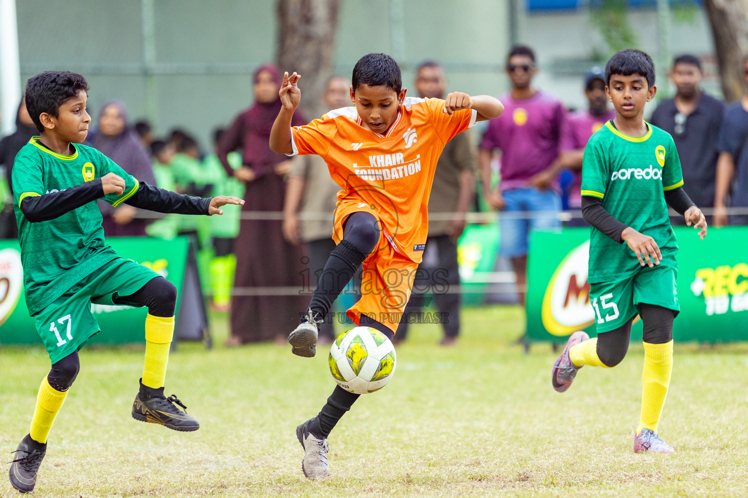 Day 2 of MILO Academy Championship 2025 (U-12) was held at Henveiru Stadium in Male', Maldives on Friday, 2nd May 2025. Photos: Mohamed Mahfooz Moosa / images.mv