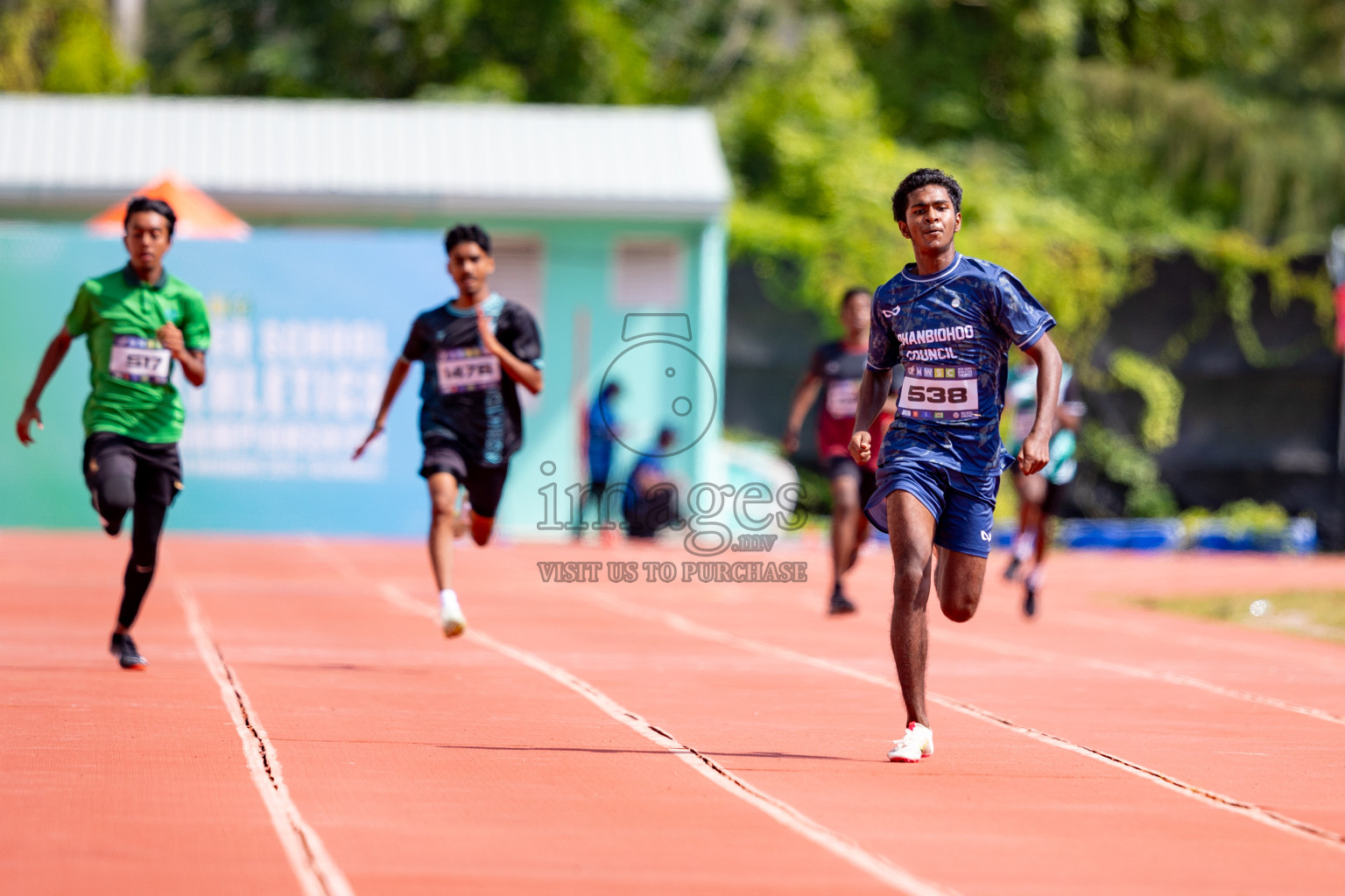 Day 3 of MWSC Interschool Athletics Championships 2024 held in Hulhumale Running Track, Hulhumale, Maldives on Monday, 11th November 2024. 
Photos by: Hassan Simah / Images.mv