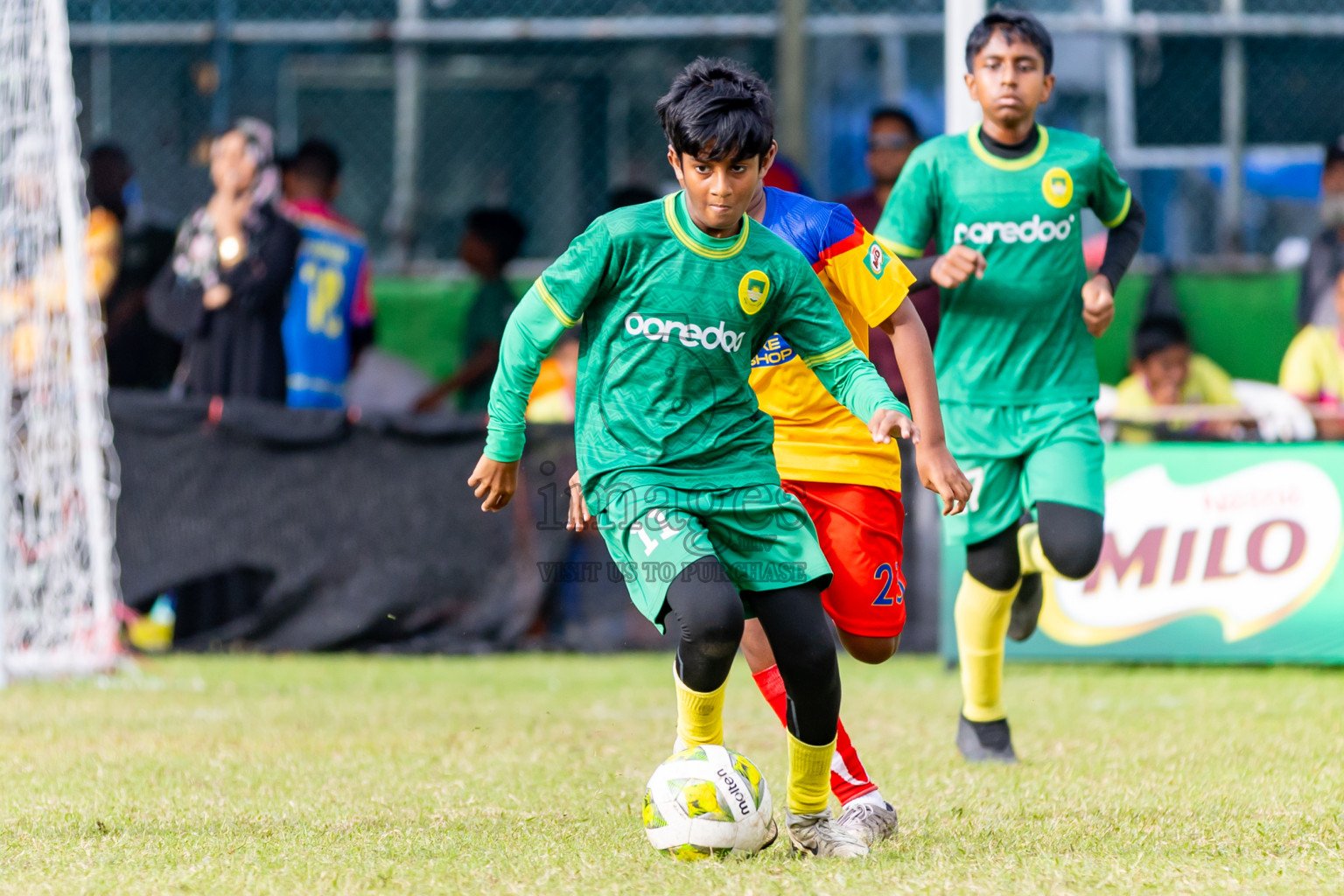 Day 1 of MILO Academy Championship 2024 - U12 was held at Henveiru Grounds in Male', Maldives on Sunday, 7th July 2024. Photos: Nausham Waheed / images.mv