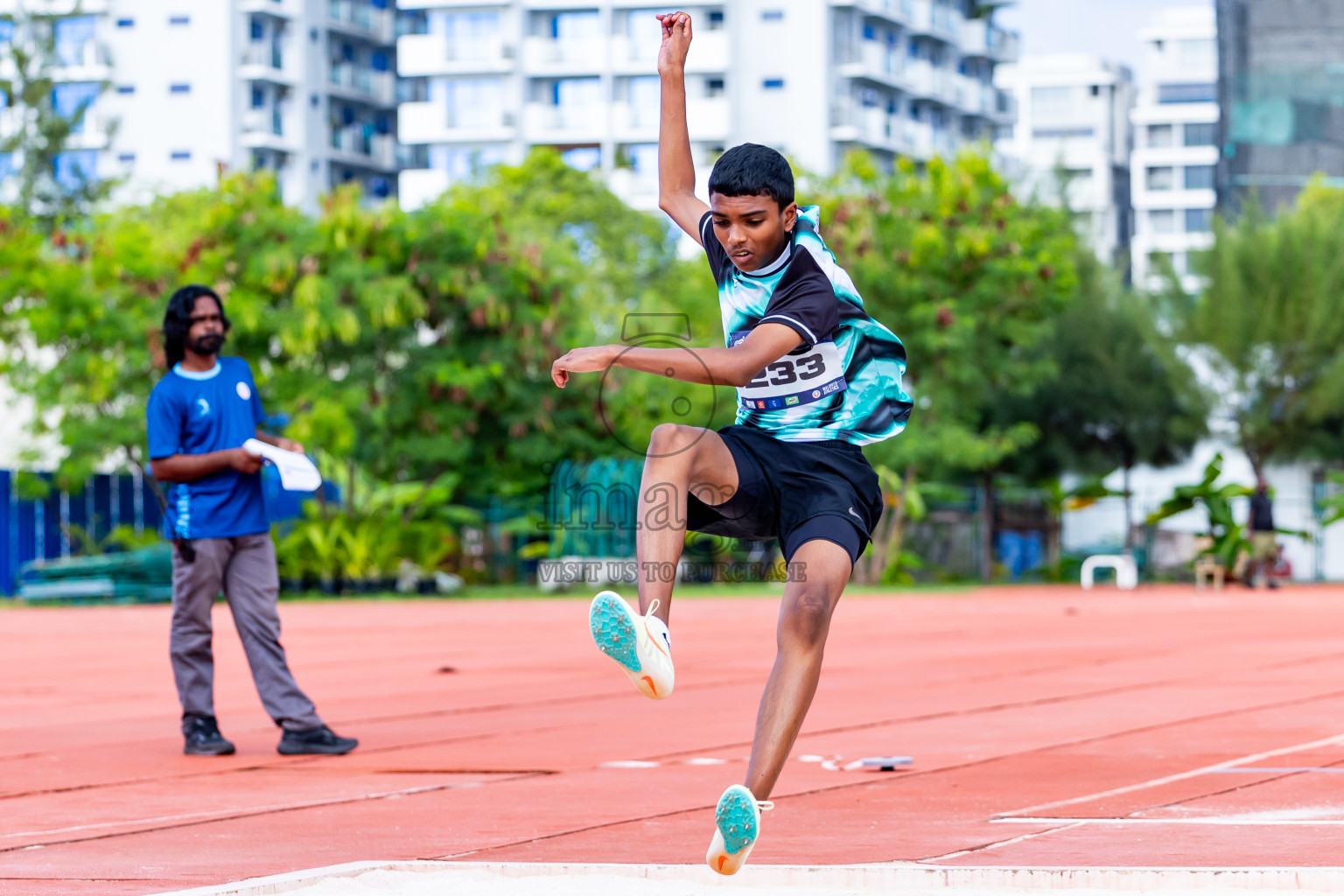 Day 3 of MWSC Interschool Athletics Championships 2024 held in Hulhumale Running Track, Hulhumale, Maldives on Monday, 11th November 2024. Photos by:  Nausham Waheed / Images.mv