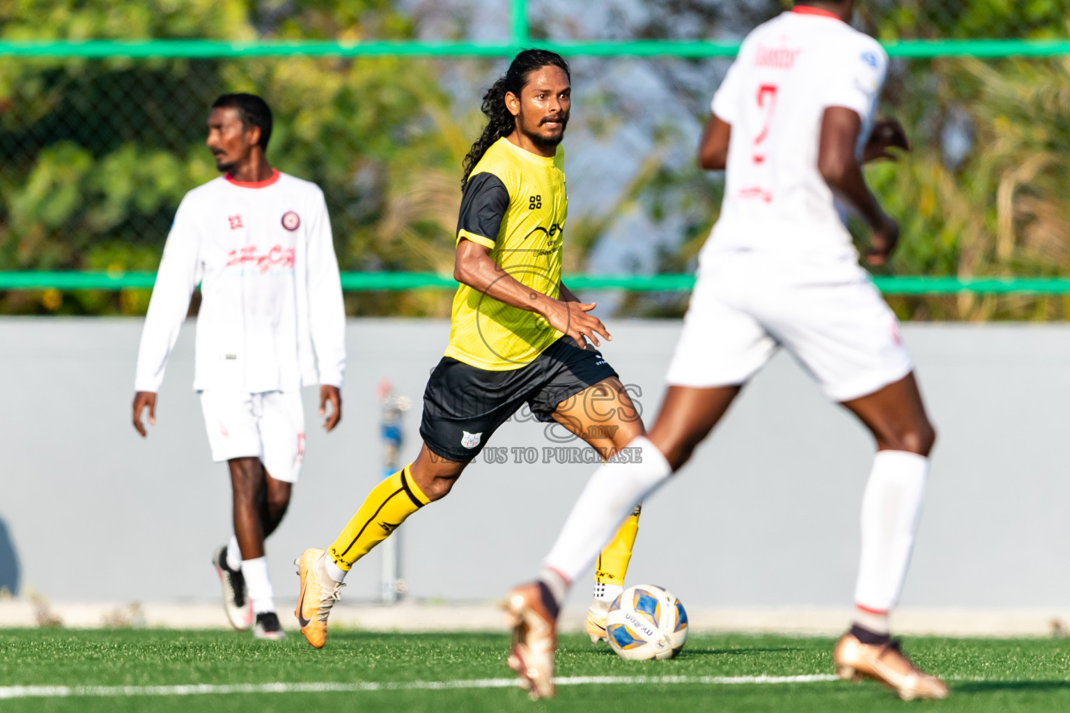 Kanmathi Juniors vs Furious SC from Manadhoo Council Cup 2024 in N Manadhoo Maldives on Monday, 19th February 2023. Photos: Nausham Waheed / images.mv