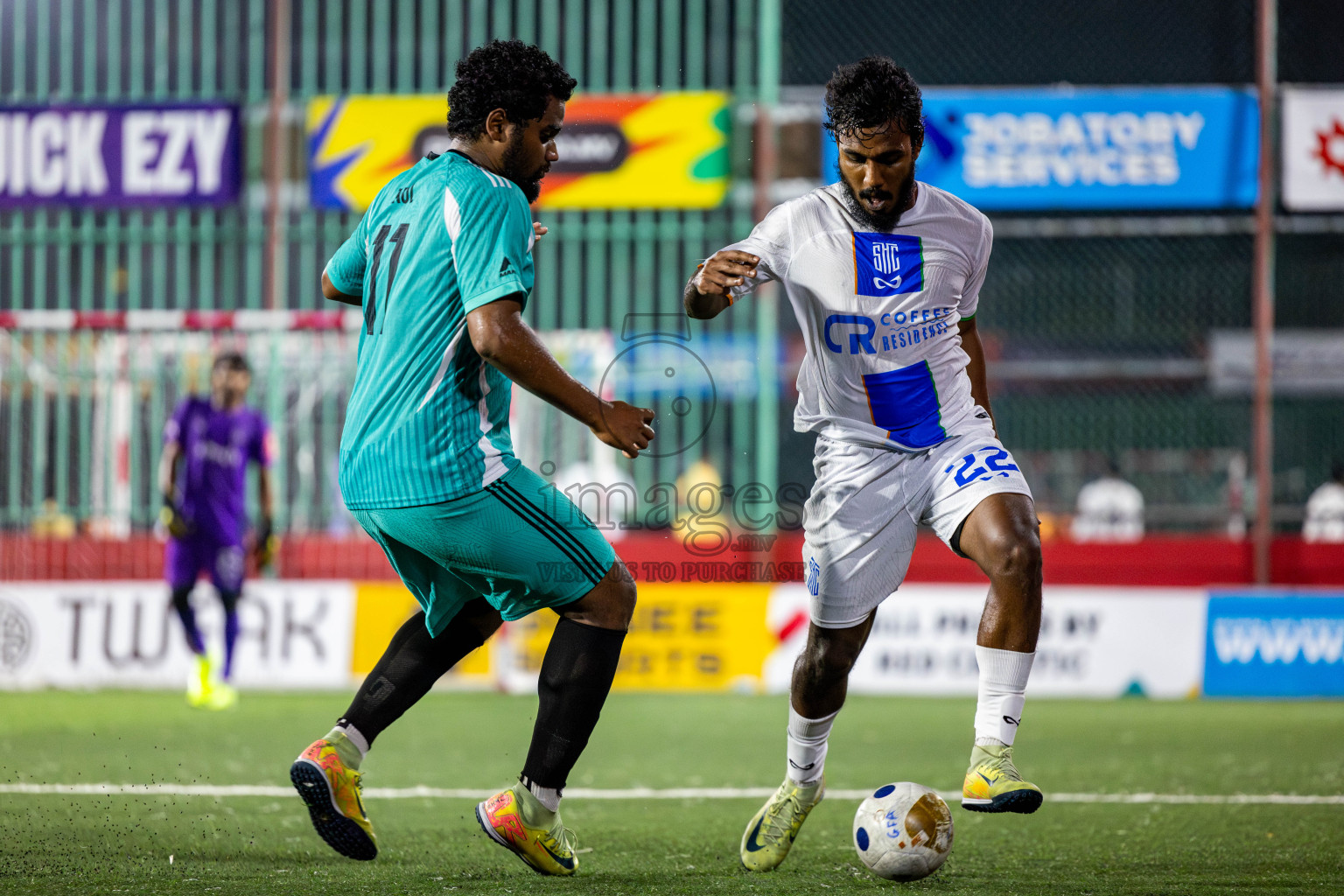 S Feydhoo vs S Hithadhoo in Seenu Atoll Final in Day 24 of Golden Futsal Challenge 2025 was held on Tuesday , 28th January 2025, in Hulhumale', Maldives. Photos: Nausham Waheed / images.mv