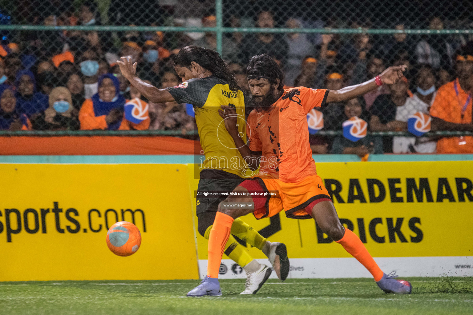 RRC Vs FSM in the Semi Finals of Club Maldives 2021 held in Hulhumale, Maldives on 19 December 2021. Photos: Nausham Waheed / images.mv