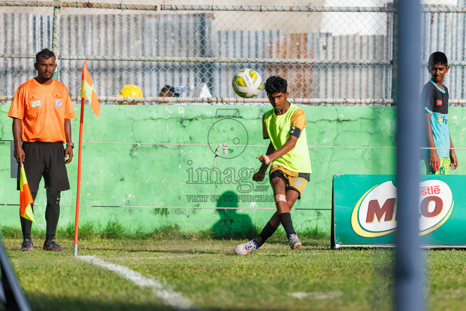 Day 4 of MILO Academy Championship 2025 (U14) was held on Sunday, 2nd November 2025 at Henveiru Football Grounds, Male', Maldives . 
Photos: Hassan Simah / images.mv